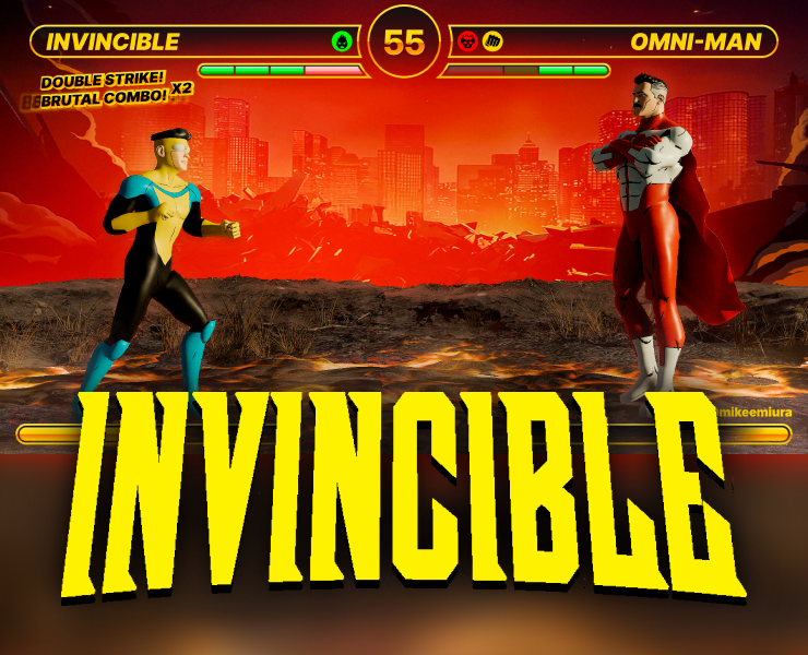 Invincible vs Omni-Man – Fatal Duel (Fan Art) — Интерфейсы, Иллюстрация на Dprofile
