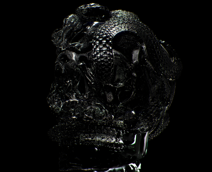 Glass skull — Иллюстрация, 3D на Dprofile