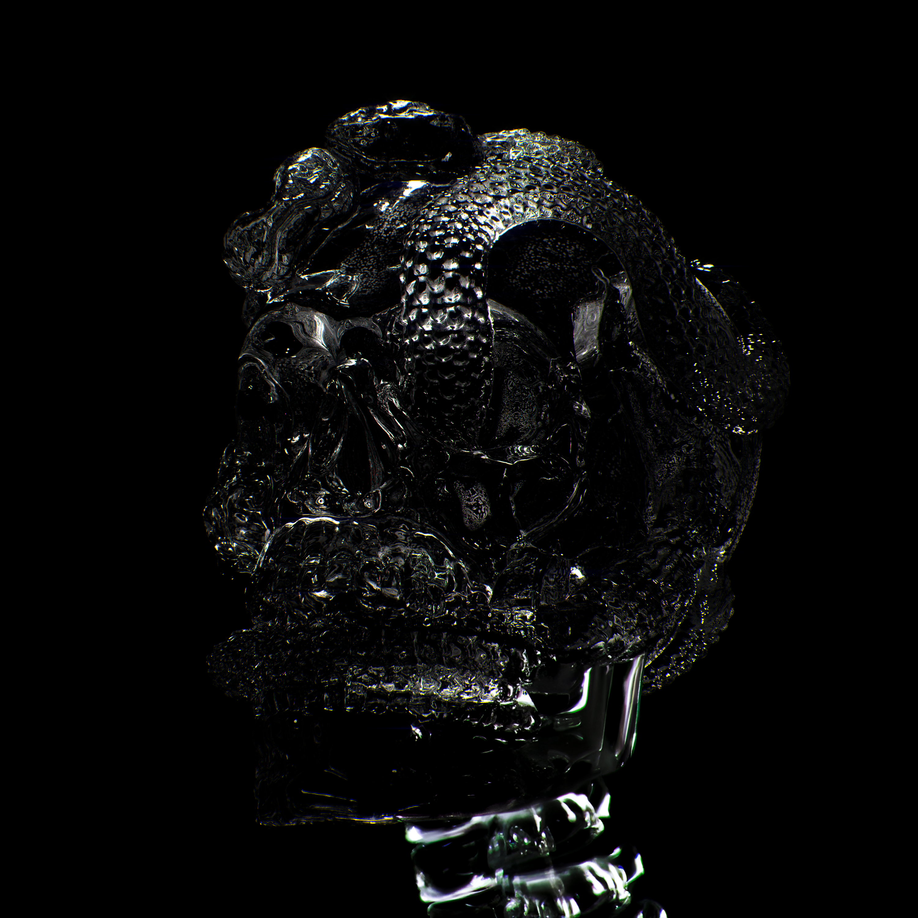 Glass skull — Изображение №1 — Иллюстрация, 3D на Dprofile