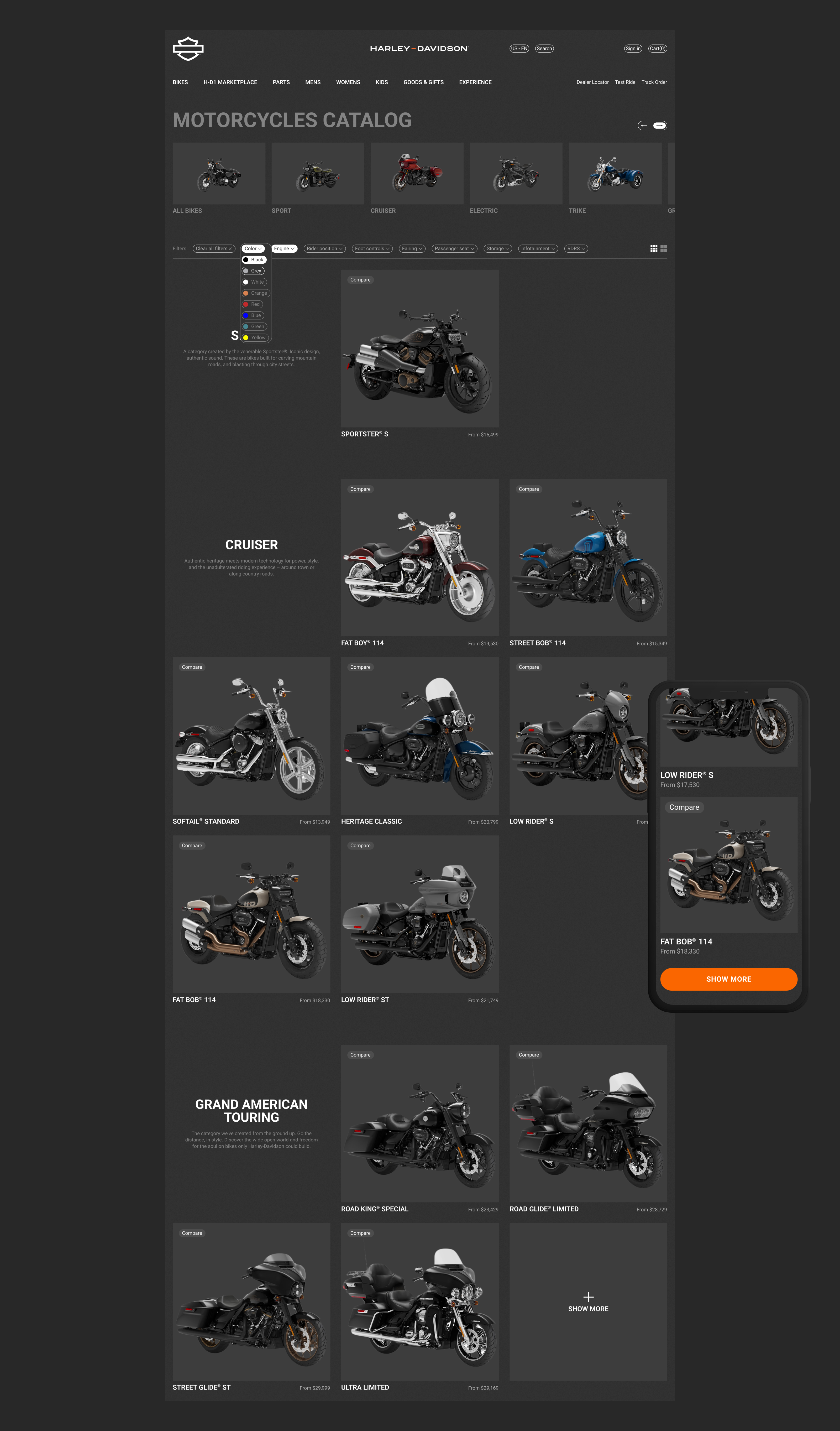 HARLEY-DAVIDSON — Изображение №5 — Интерфейсы на Dprofile