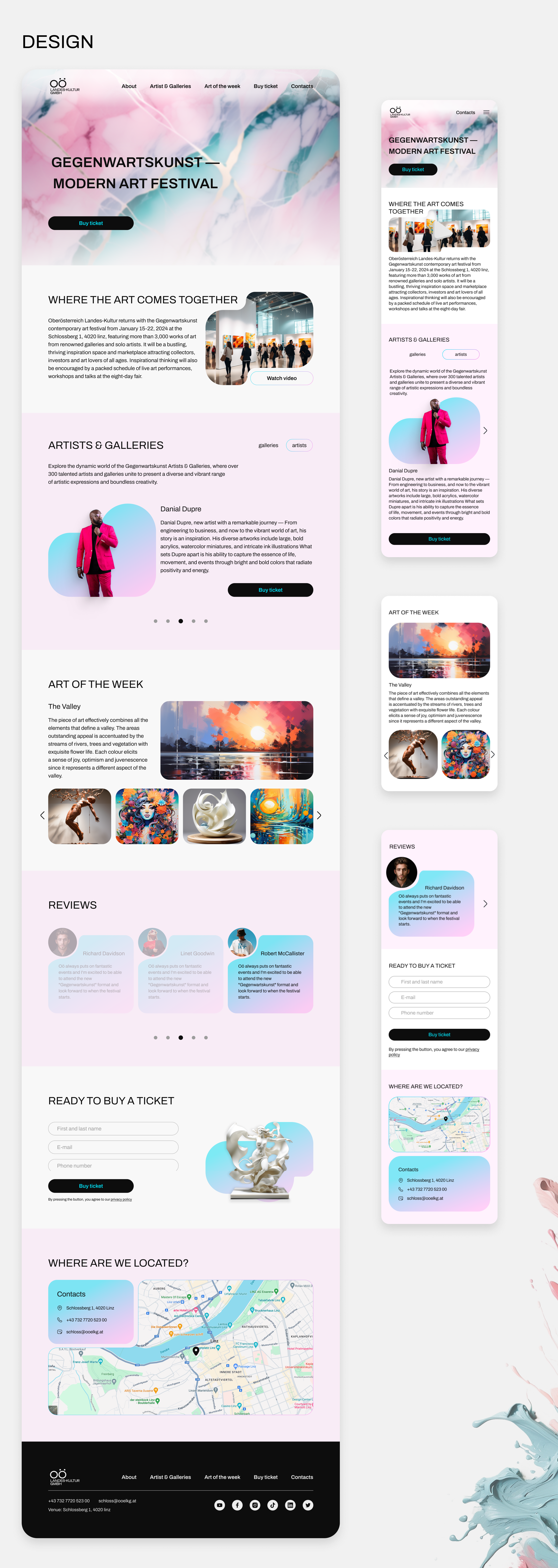 Landing page для фестиваля современного искусства — Изображение №7 — Интерфейсы на Dprofile