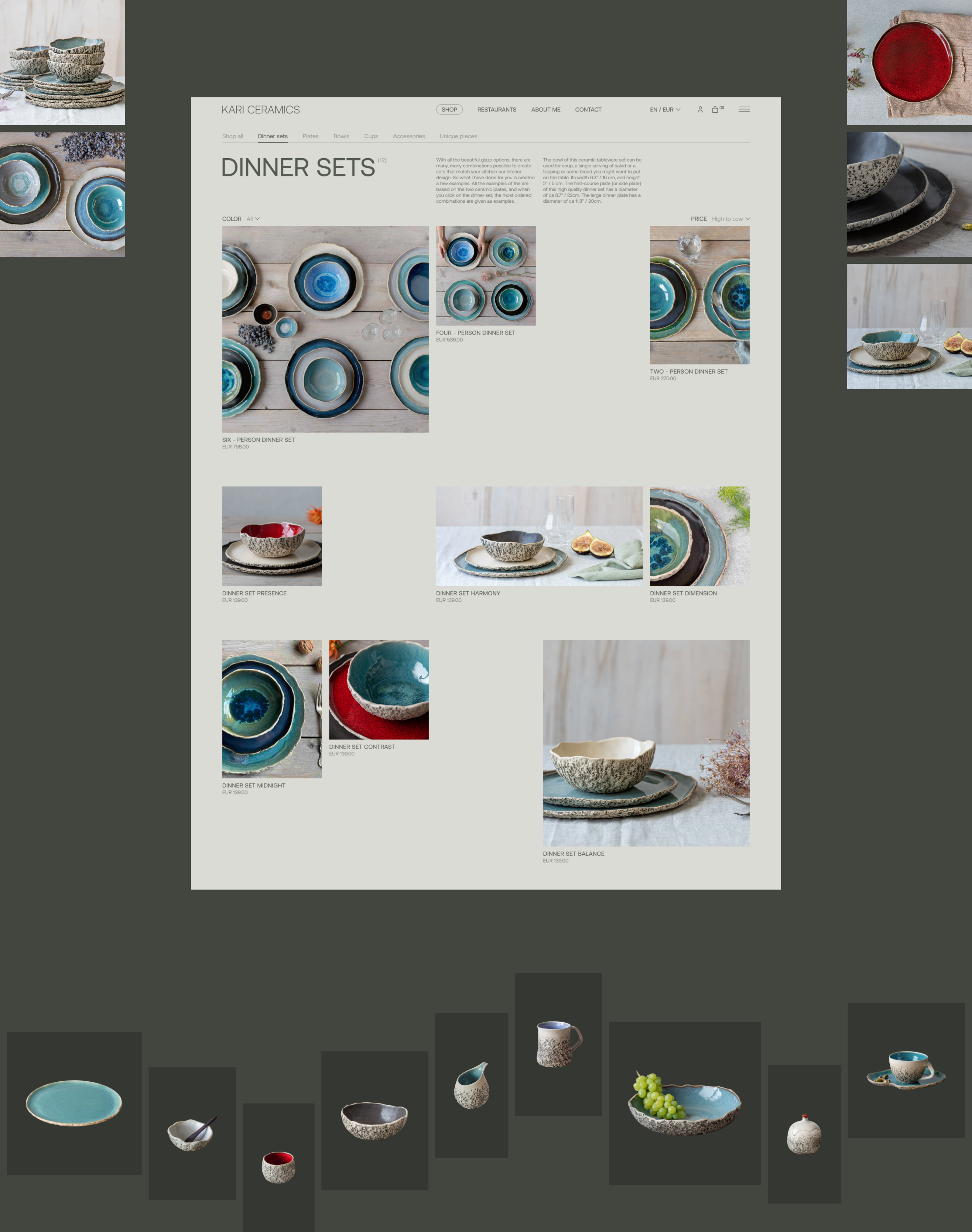 Kari Ceramics | Онлайн-магазин — Изображение №4 — Интерфейсы, Анимация на Dprofile