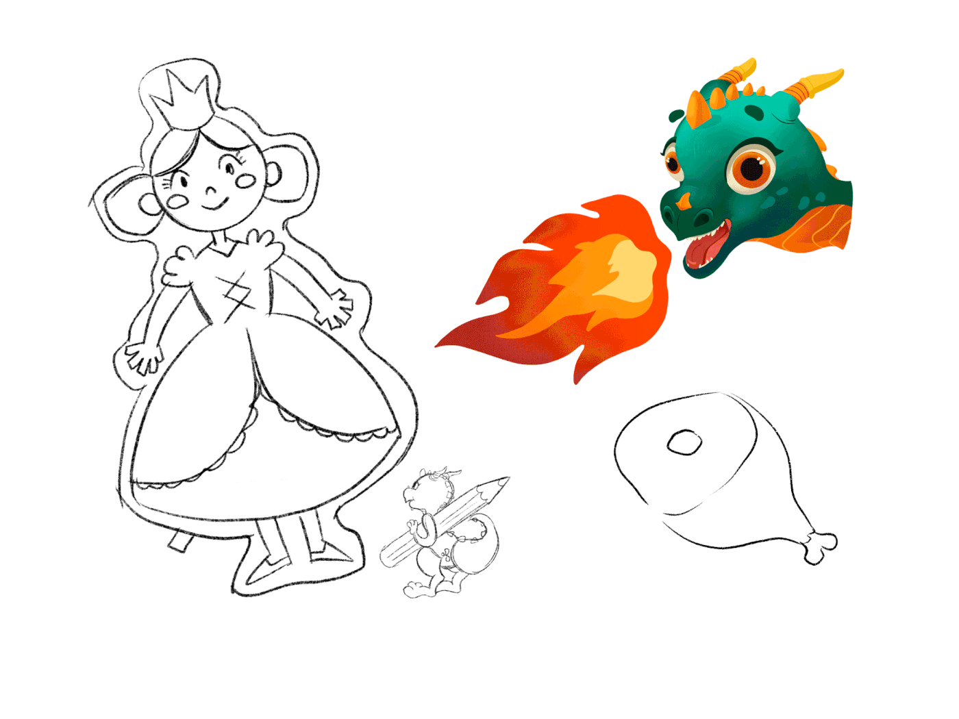 СТИКЕРЫ ДРАКОН  символ 2024 года — Изображение №8 — Брендинг, Иллюстрация на Dprofile