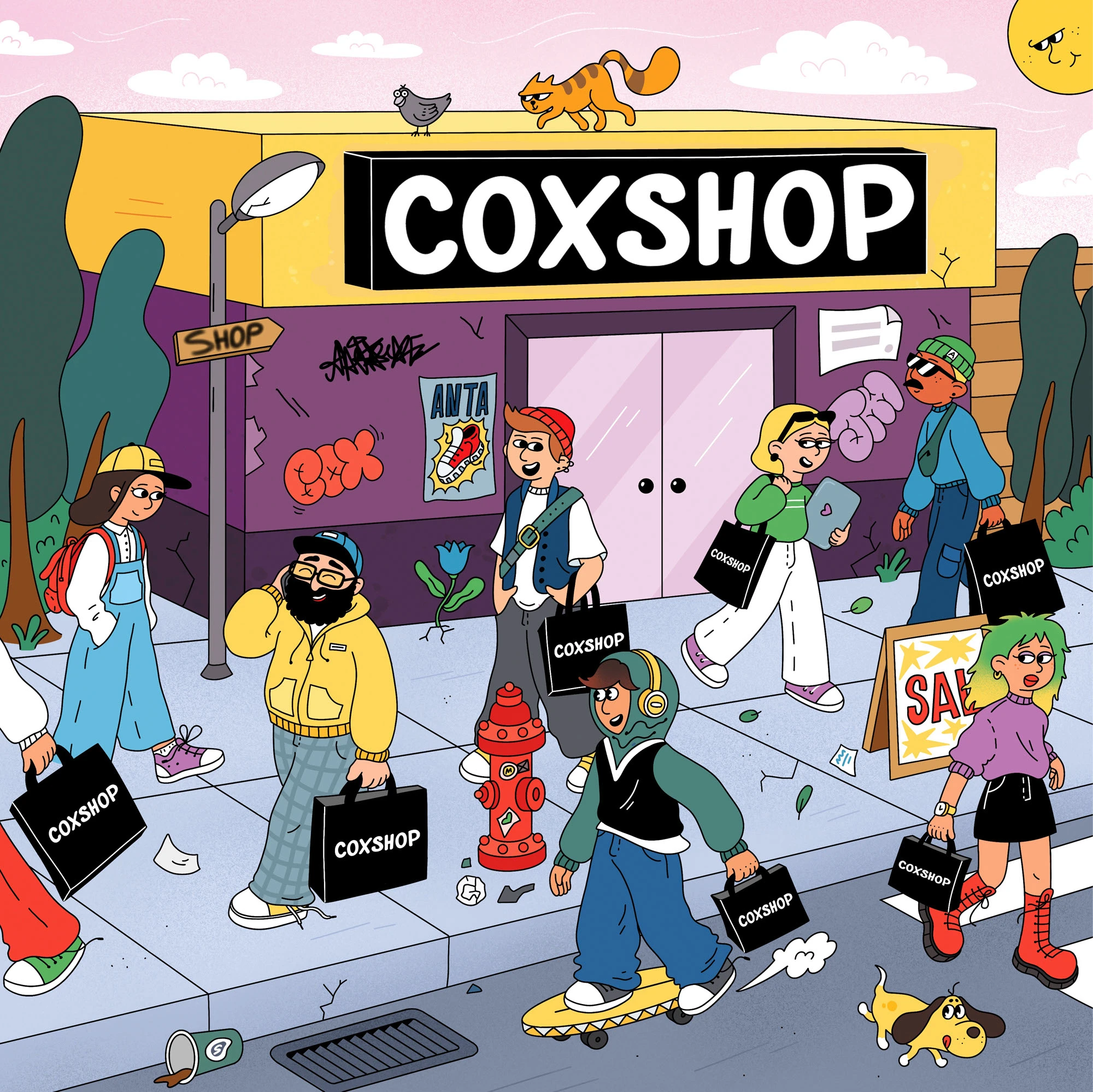 Иллюстрации для streetwear-магазина COXSHOP — Изображение №7 — Иллюстрация, Графика на Dprofile