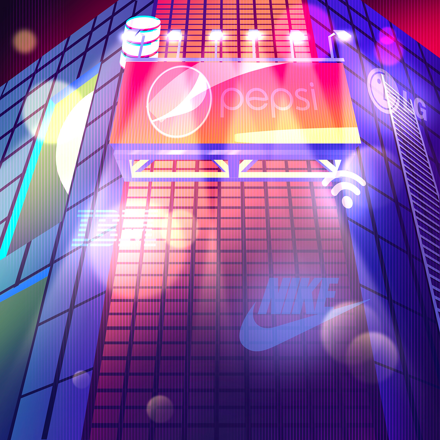Дизайн постеров. Cyberpunk City. — Изображение №5 — Иллюстрация на Dprofile