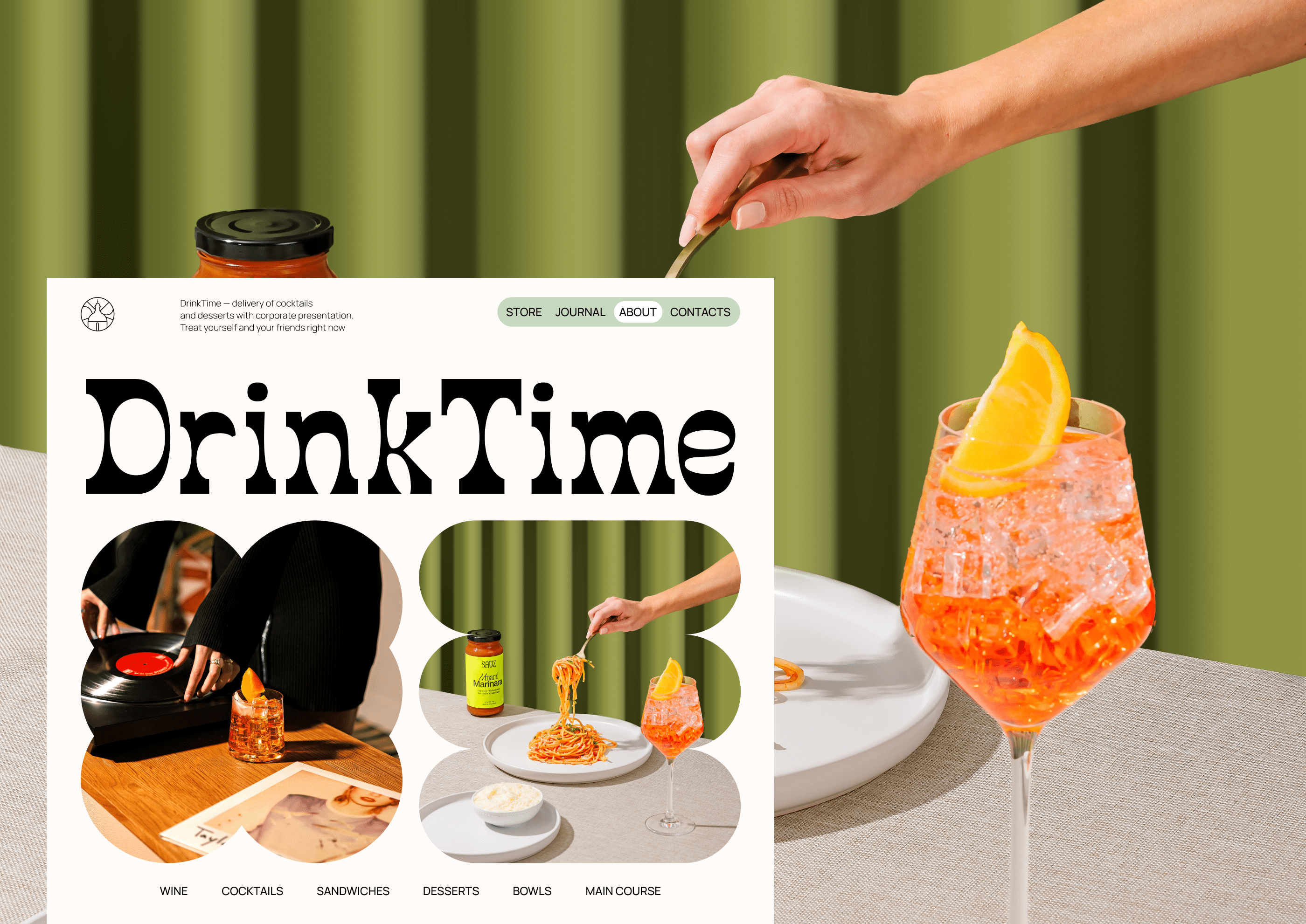 DrinkTime —доставка напитков и еды — Изображение №11 — Интерфейсы, Брендинг на Dprofile