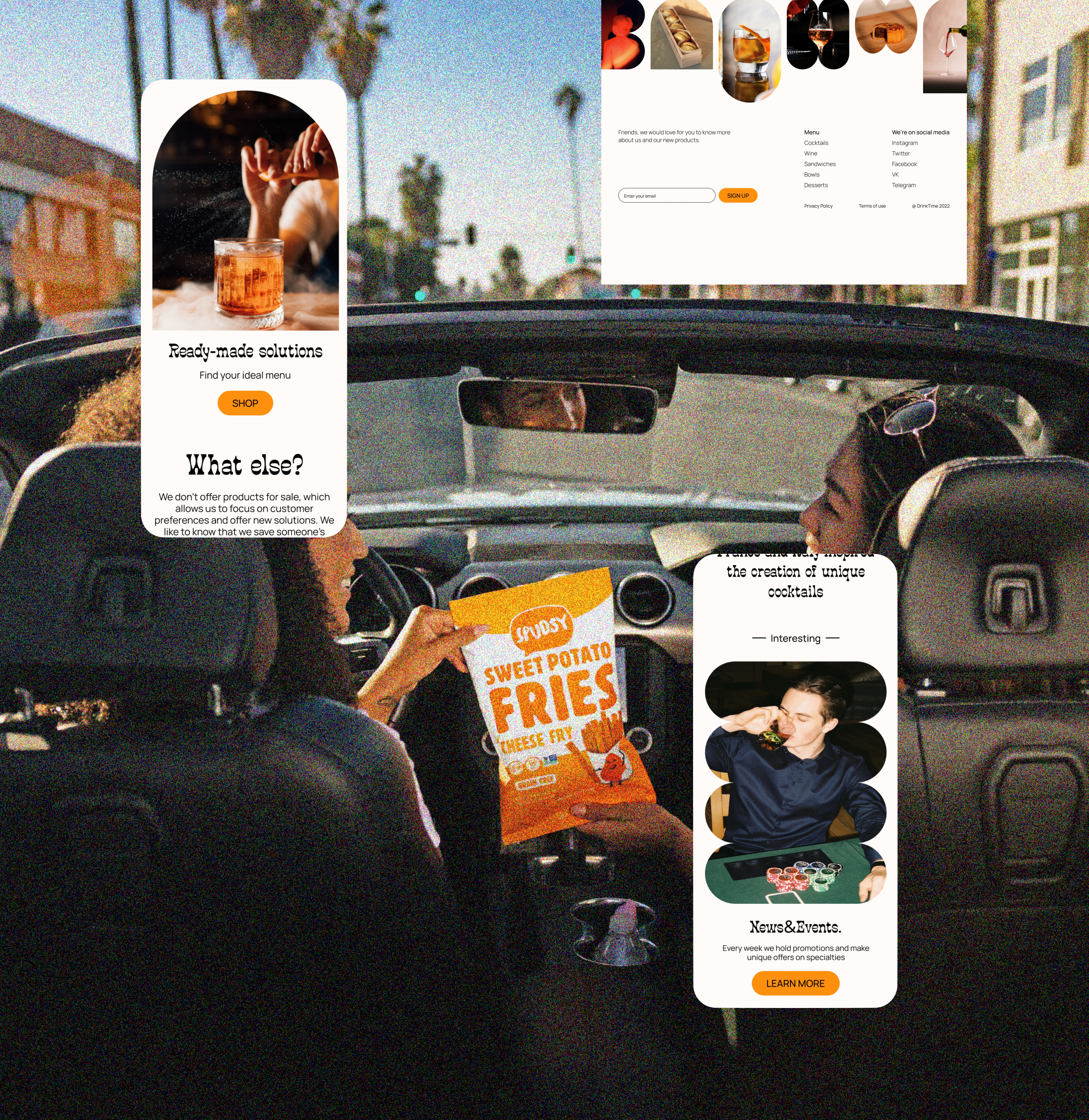 DrinkTime —доставка напитков и еды — Изображение №19 — Интерфейсы, Брендинг на Dprofile