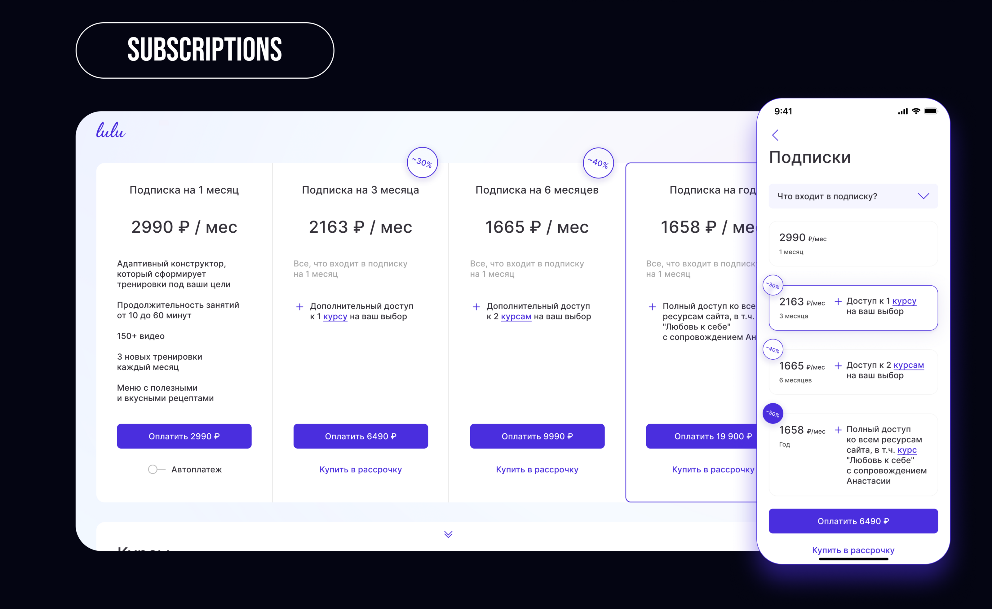Платформа и мобильное приложение для фитнеса — Изображение №12 — Интерфейсы на Dprofile