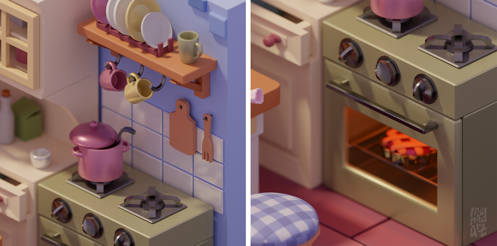 3D Арт "С Днем Рождения!" / 3d иллюстрация. Дизайн окружения — Изображение №3 — Иллюстрация, 3D на Dprofile