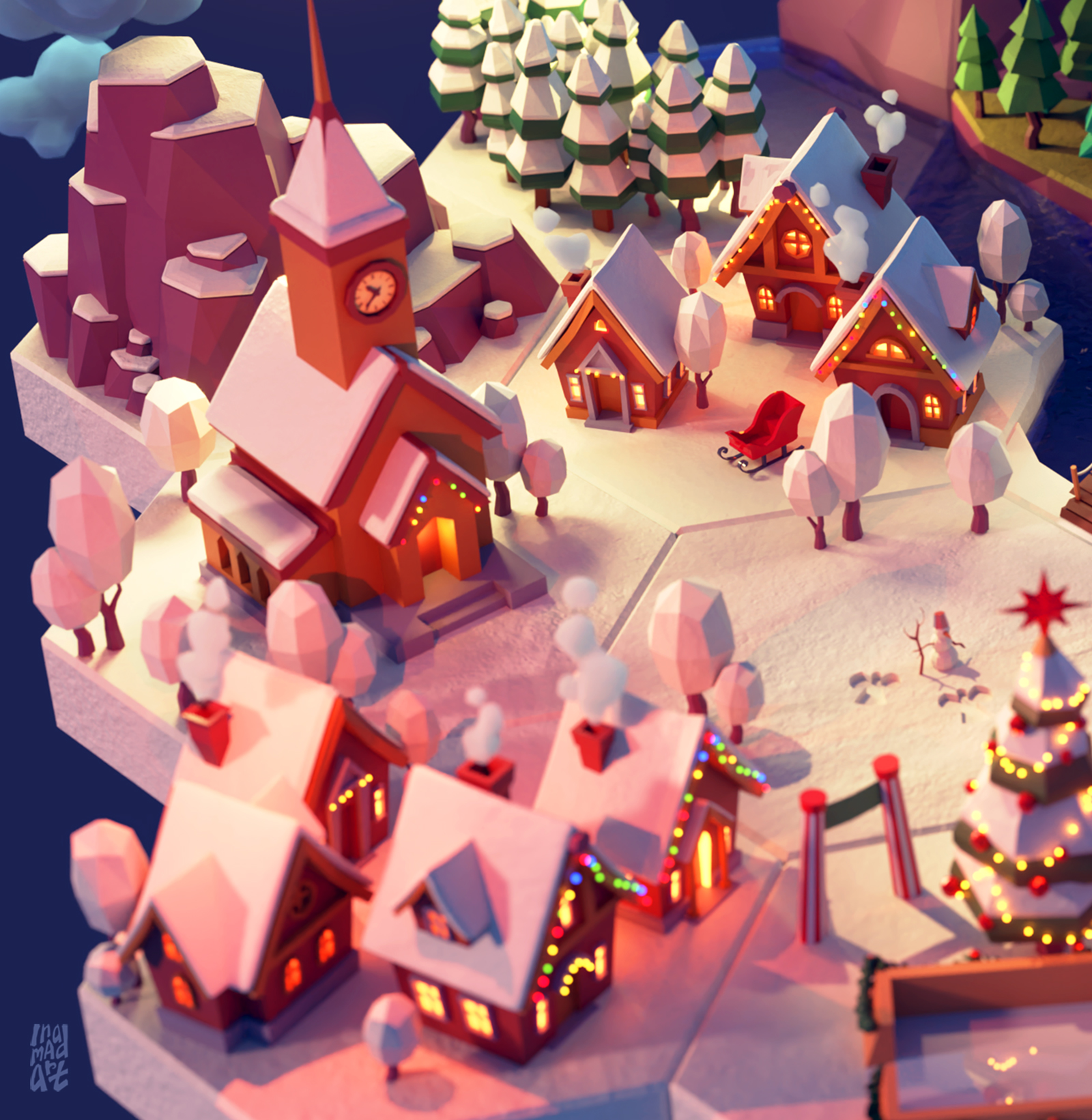 3D арт / 3D иллюстрация Low Poly / Дизайн окружения — Изображение №4 — Иллюстрация, Анимация на Dprofile