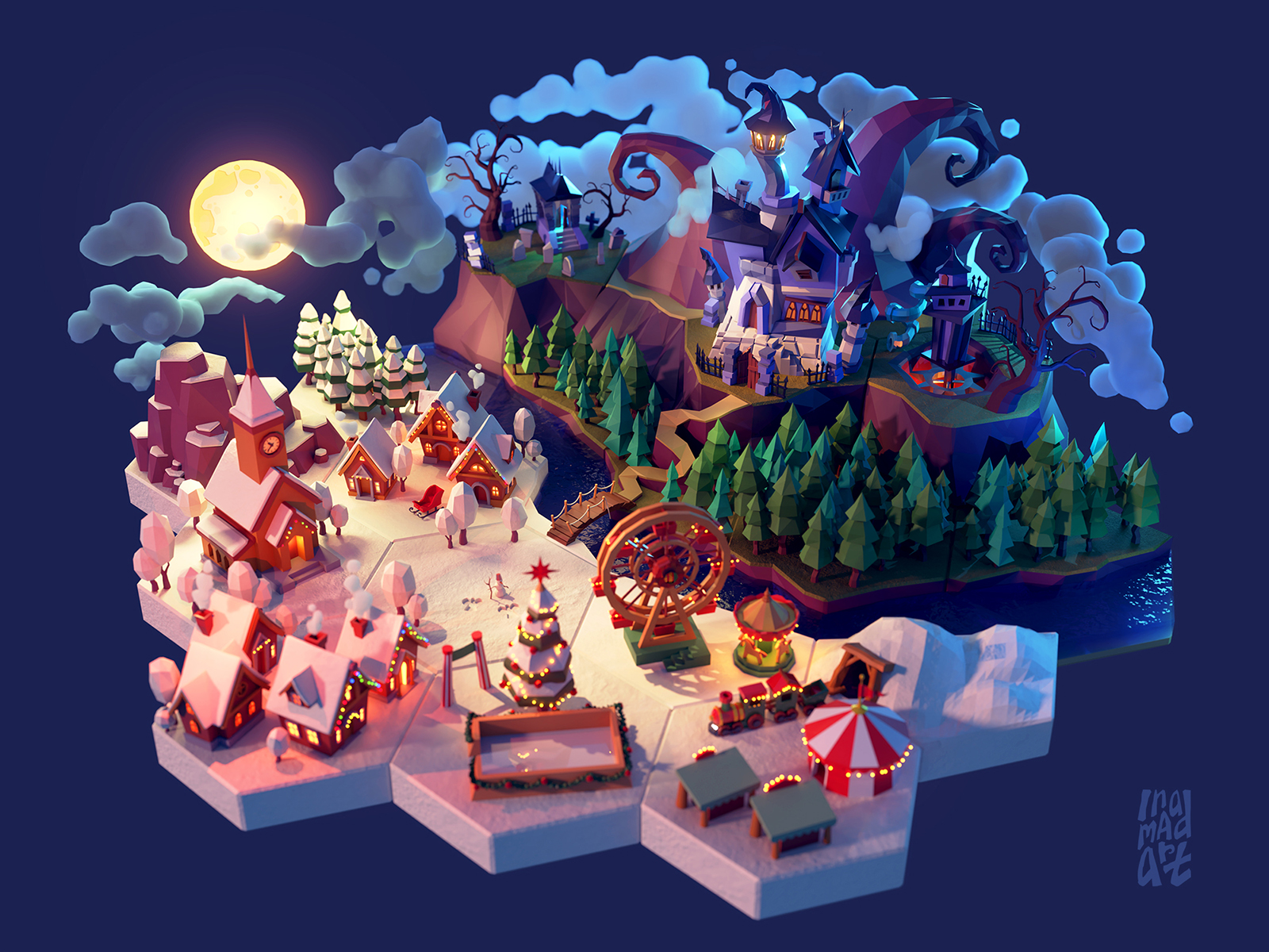 3D арт / 3D иллюстрация Low Poly / Дизайн окружения — Изображение №1 — Иллюстрация, Анимация на Dprofile
