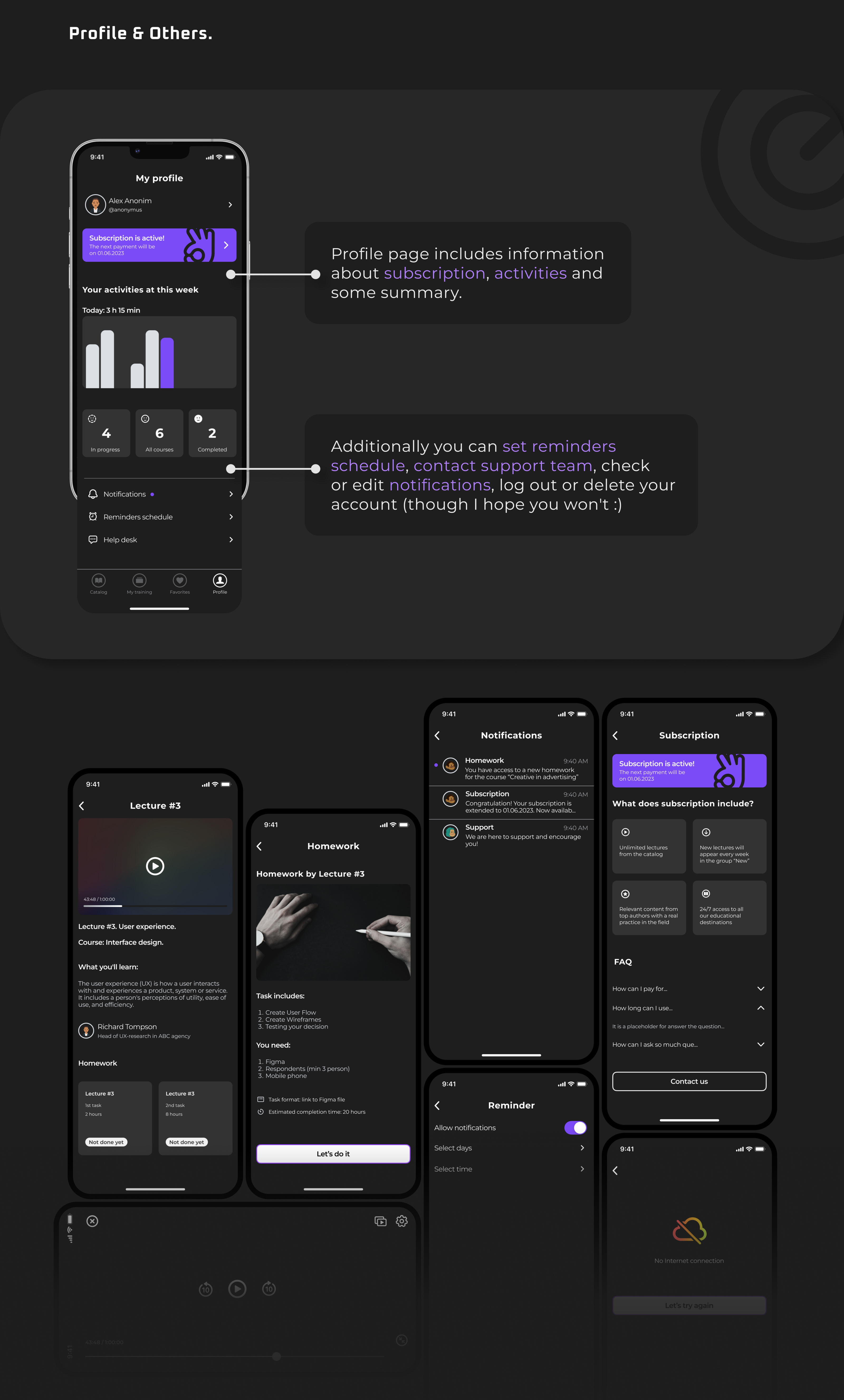 Mobile App | Education — Изображение №11 — Интерфейсы на Dprofile