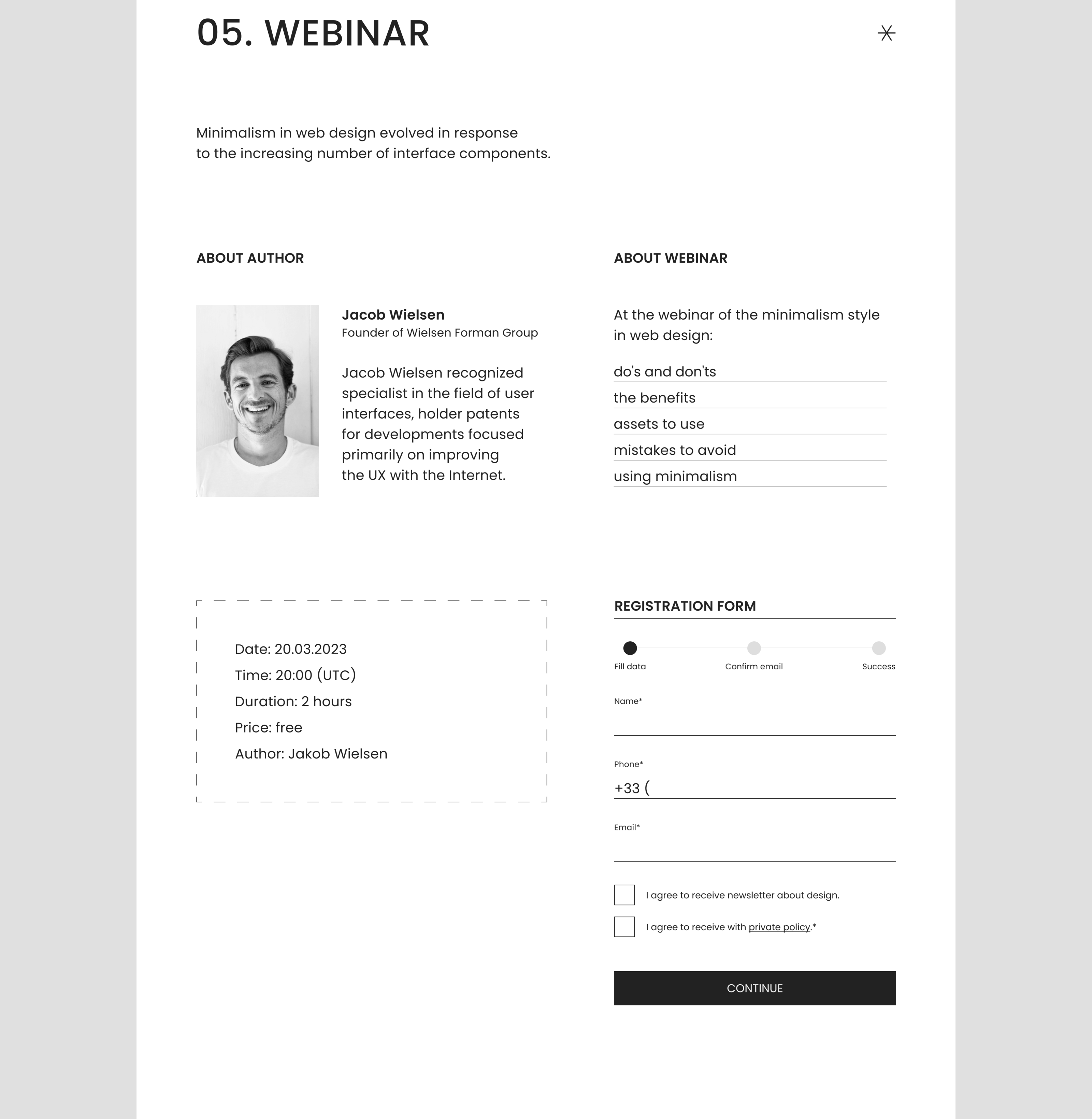 Landing page | Webinar | Minimalist — Изображение №11 — Интерфейсы на Dprofile