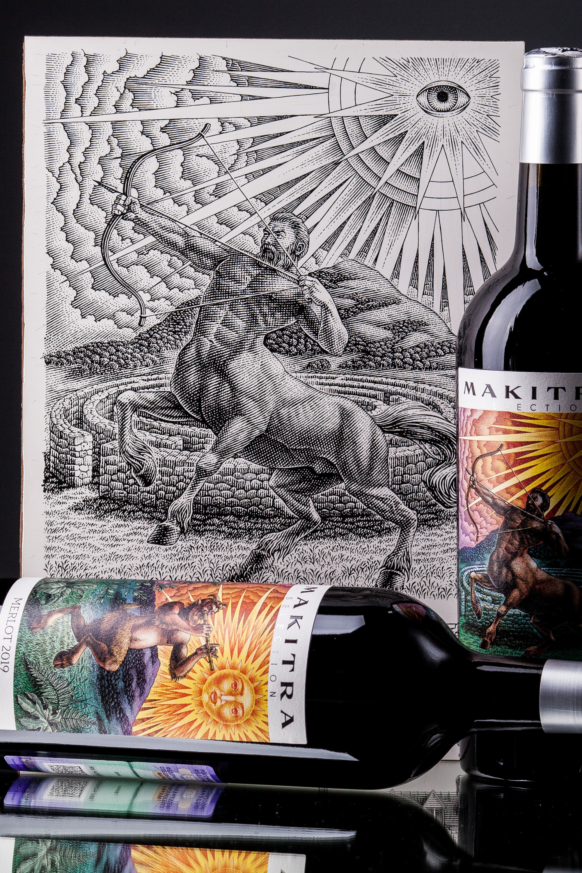 Гравюрные иллюстрации для коллекции вин Makitra Selection — Изображение №14 — Брендинг, Иллюстрация на Dprofile