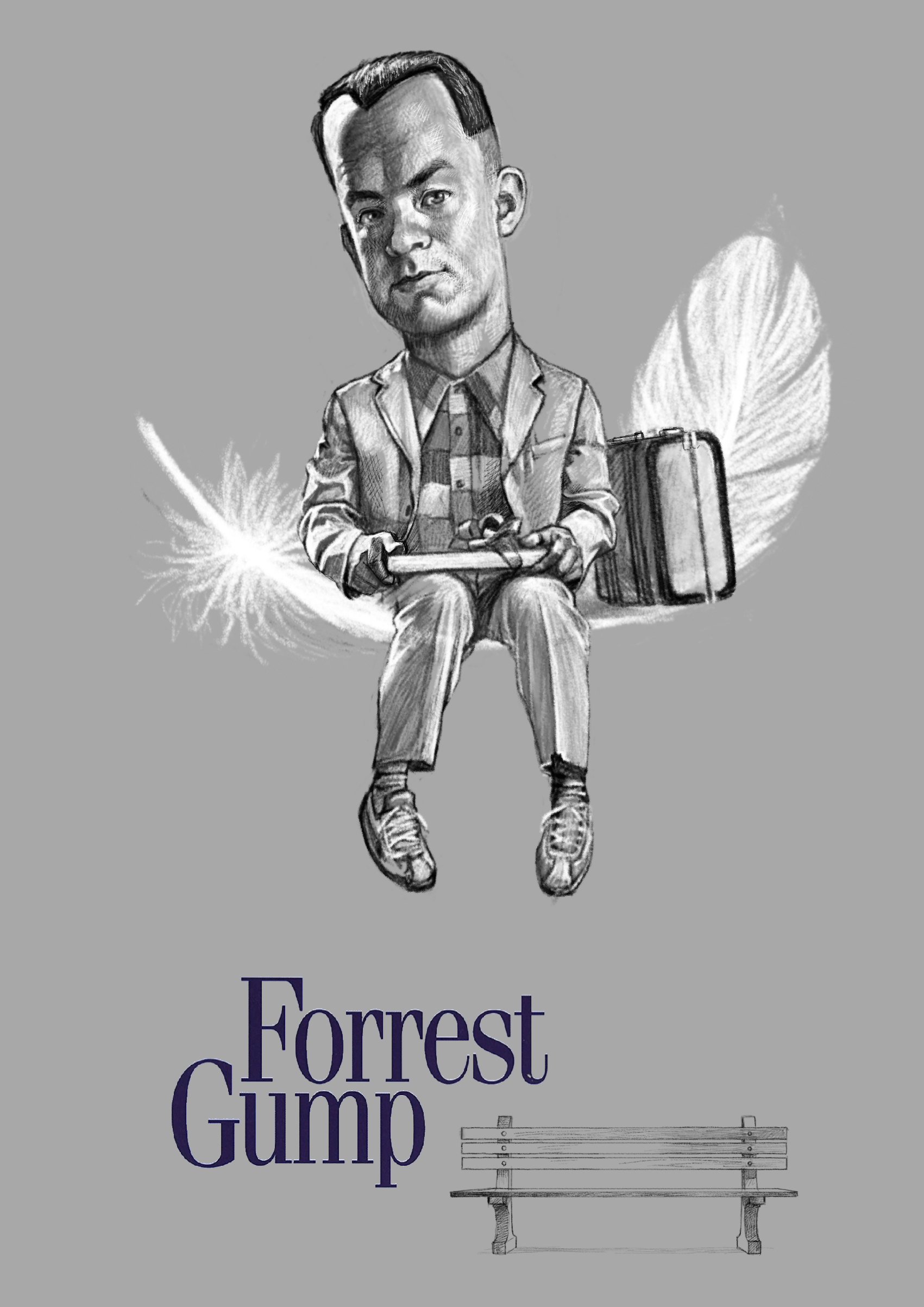 Гравюрный альтернативный постер Forrest Gump — Изображение №11 — Иллюстрация, Графика на Dprofile