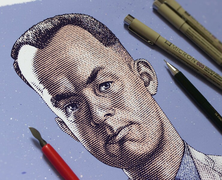 Гравюрный альтернативный постер Forrest Gump — Иллюстрация, Графика на Dprofile