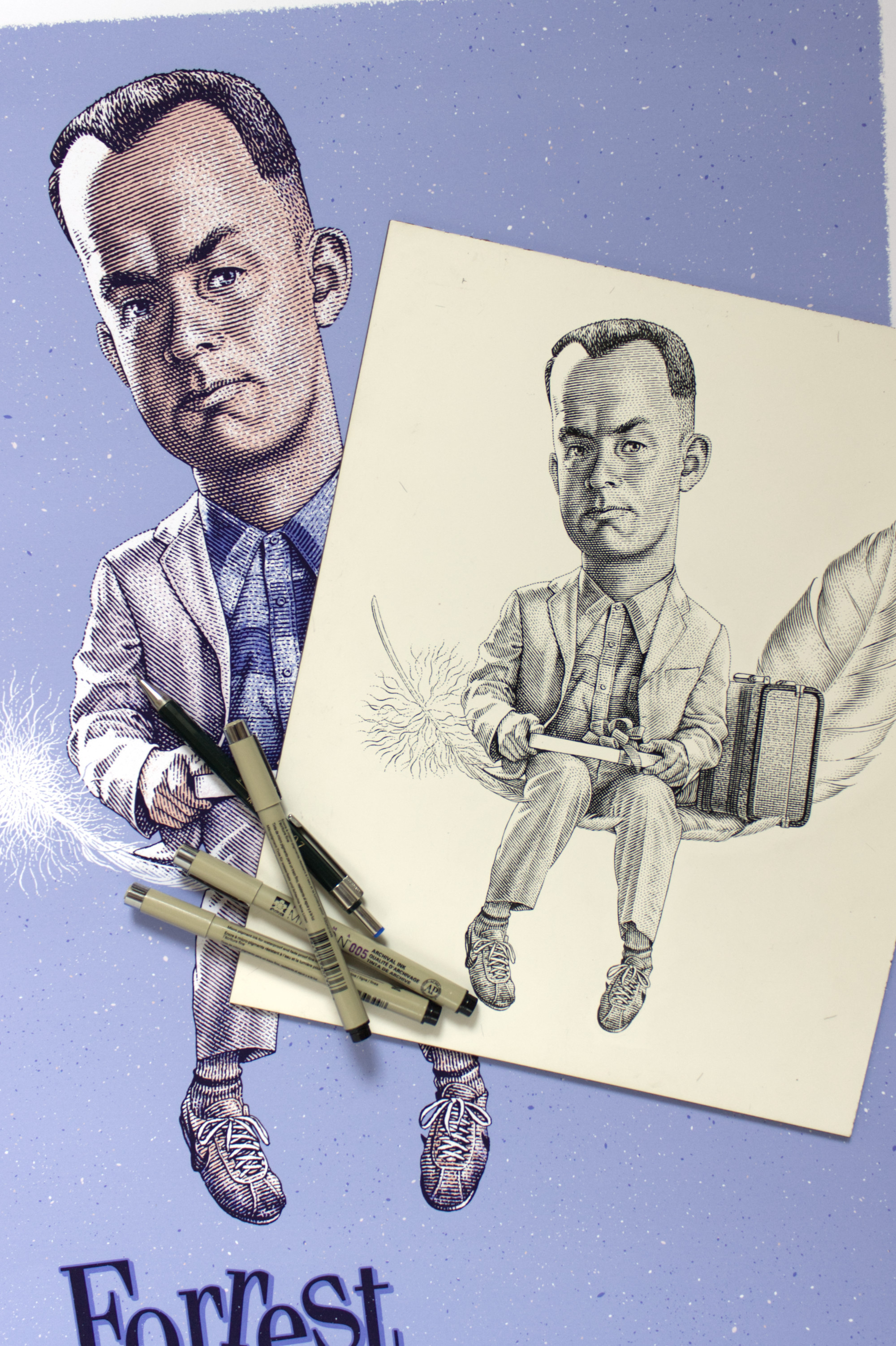 Гравюрный альтернативный постер Forrest Gump — Изображение №8 — Иллюстрация, Графика на Dprofile