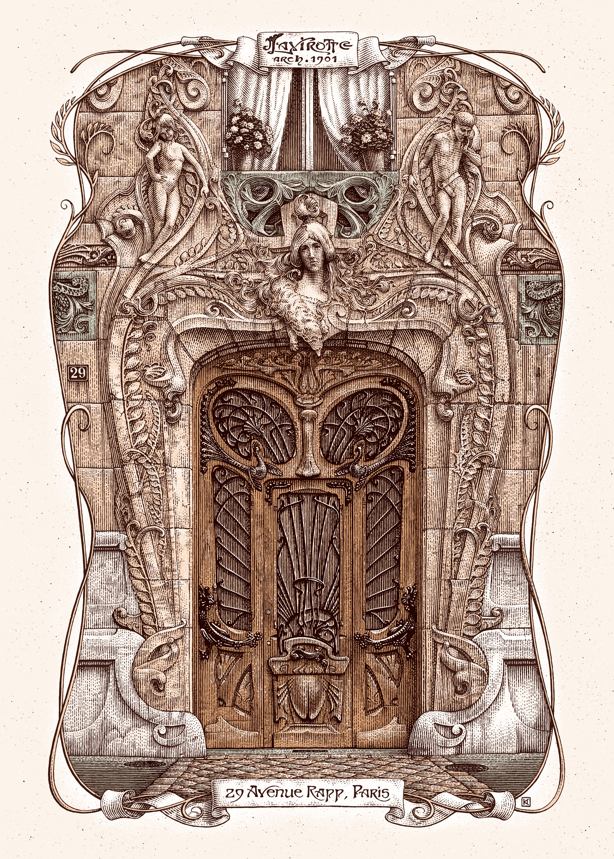 29 AVENUE RAPP, PARIS — Изображение №1 — Иллюстрация, Графика на Dprofile