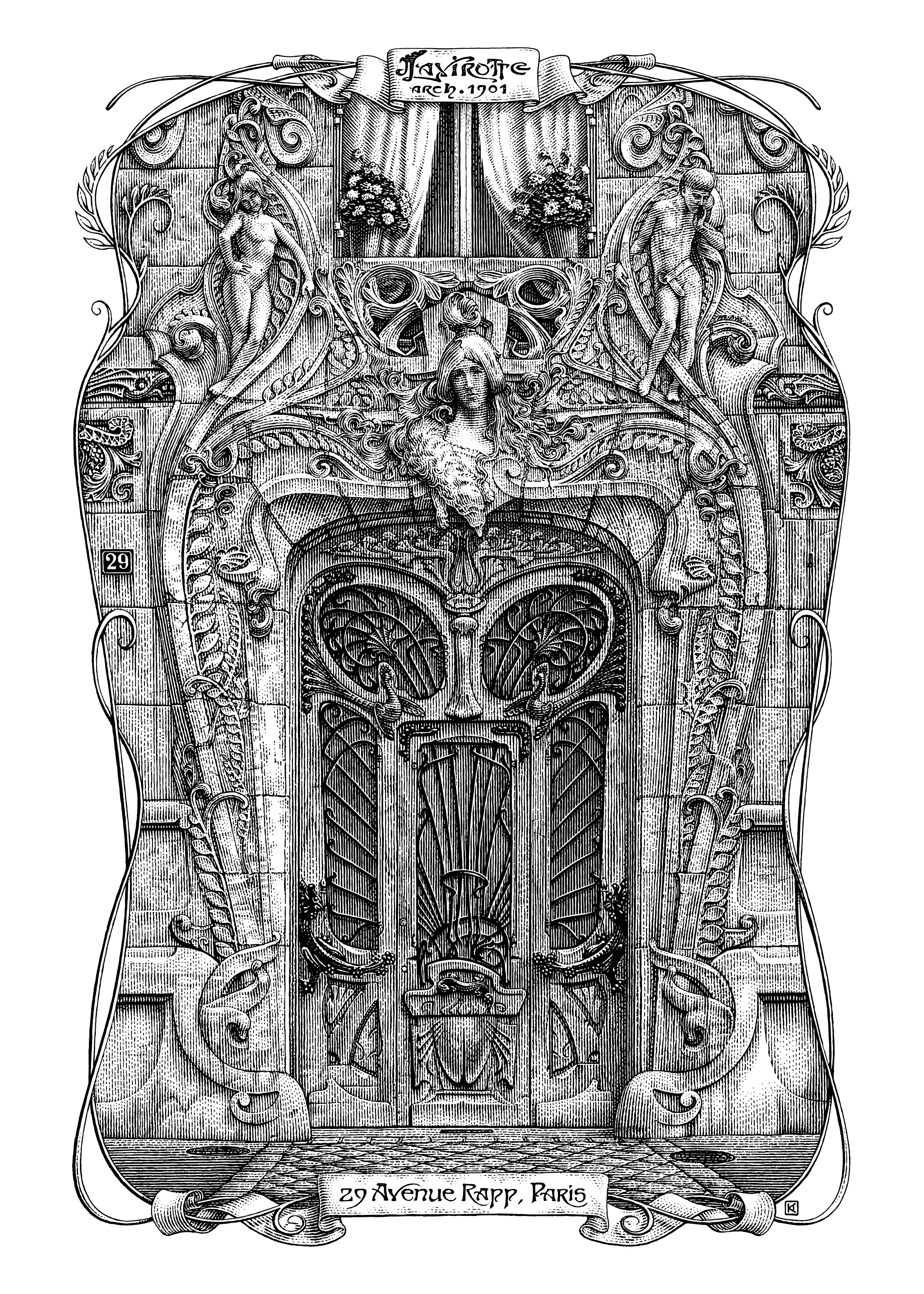 29 AVENUE RAPP, PARIS — Изображение №2 — Иллюстрация, Графика на Dprofile