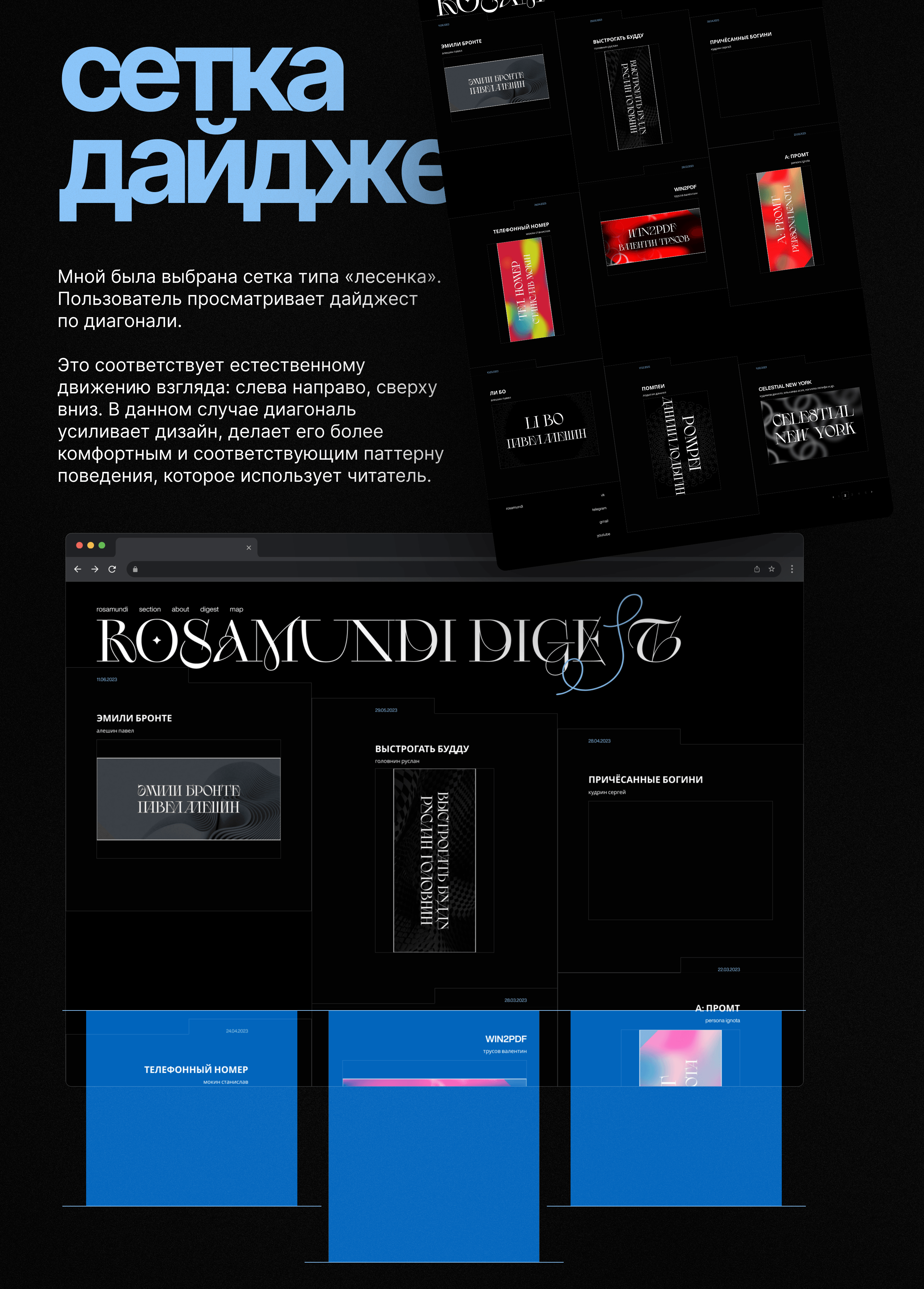 «rosamundi» poetry magazine — Изображение №3 — Интерфейсы, Анимация на Dprofile