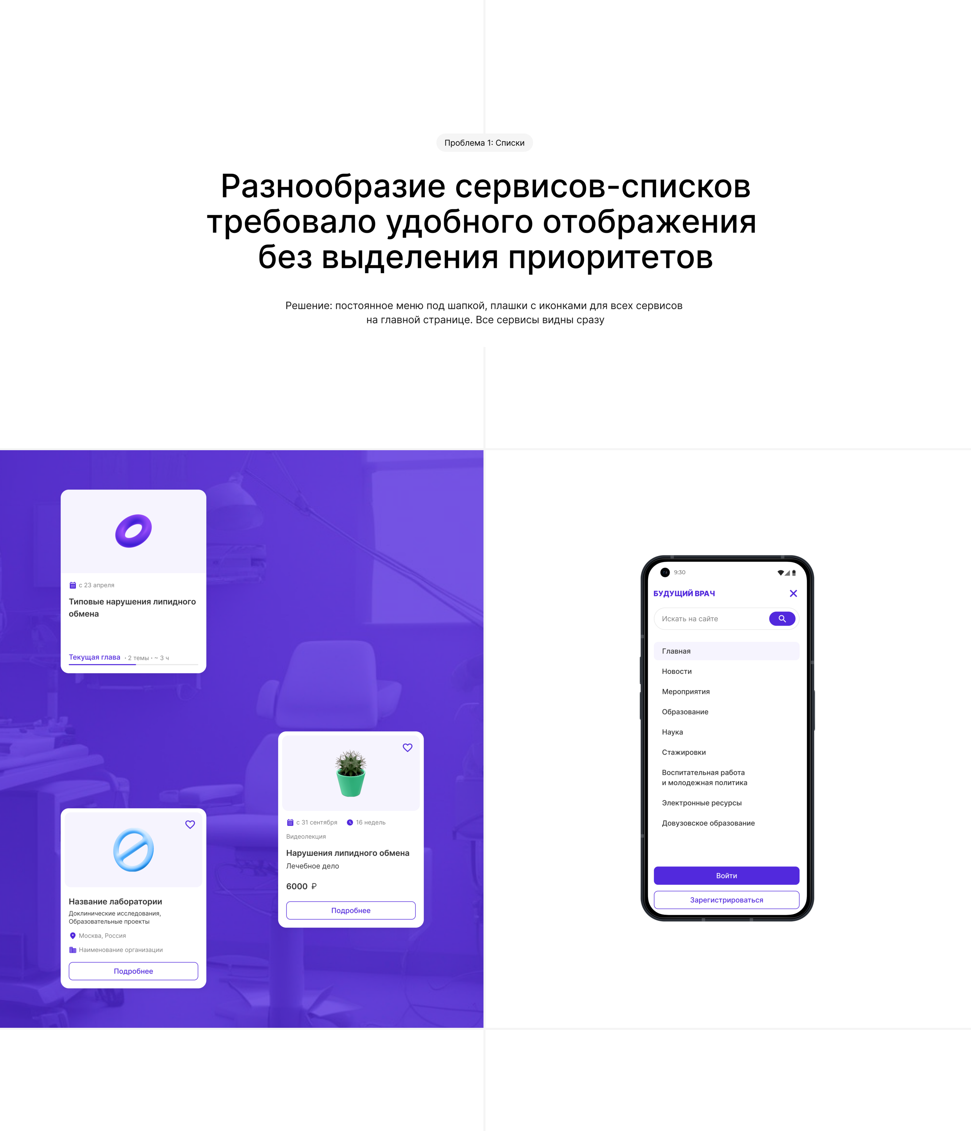 БУДУЩИЙ ВРАЧ | UX/UI ДИЗАЙН — Изображение №5 — Интерфейсы на Dprofile