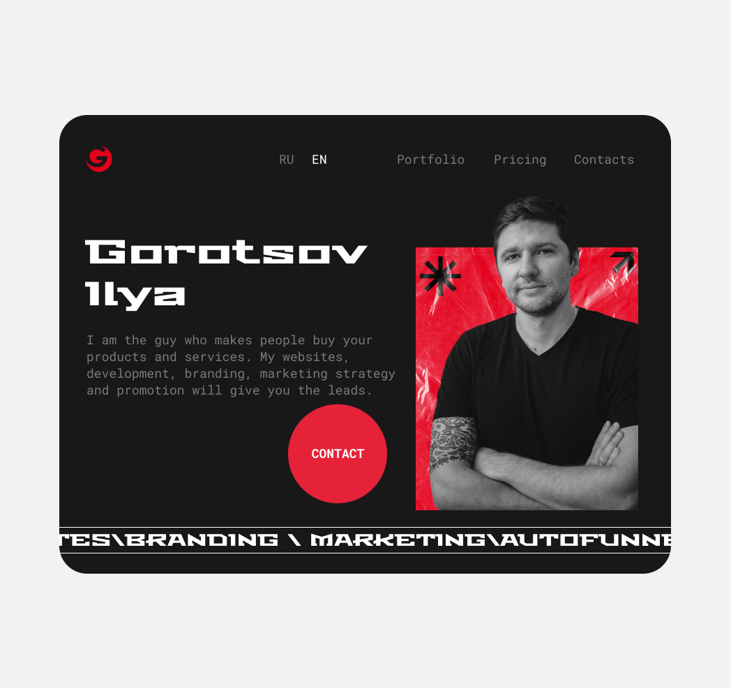 G - Website Portfolio — Изображение №6 — Интерфейсы на Dprofile