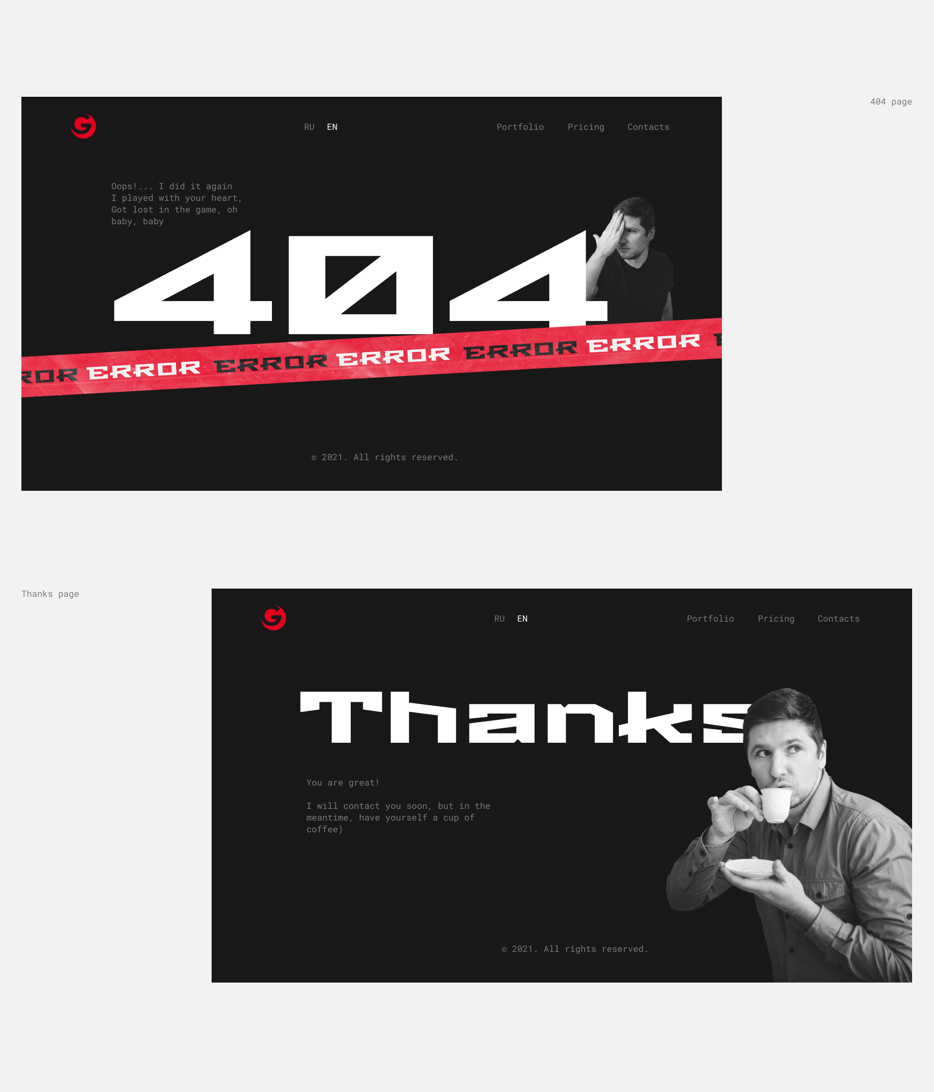 G - Website Portfolio — Изображение №12 — Интерфейсы на Dprofile