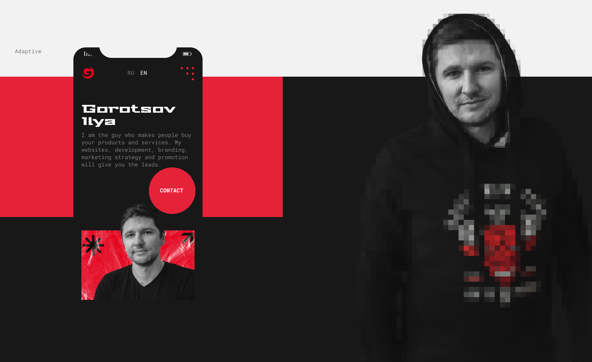G - Website Portfolio — Изображение №5 — Интерфейсы на Dprofile