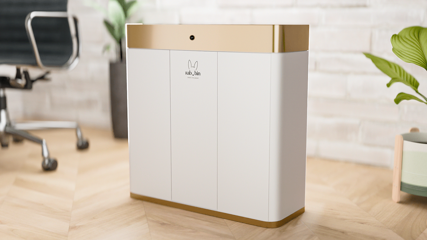 Rubbin - smart bin concept design — Изображение №10 — 3D на Dprofile