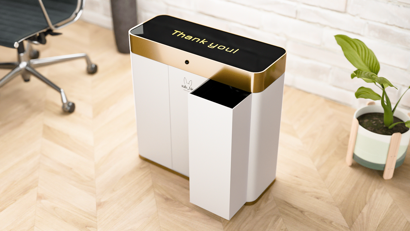Rubbin - smart bin concept design — Изображение №11 — 3D на Dprofile