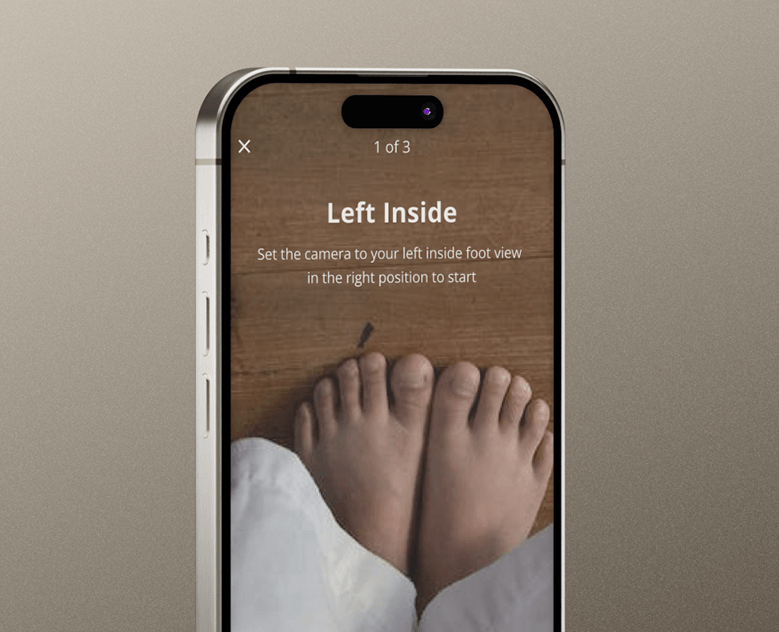 AI Fashion Feet measurements AI App (UI/UX) redesign — Интерфейсы на Dprofile