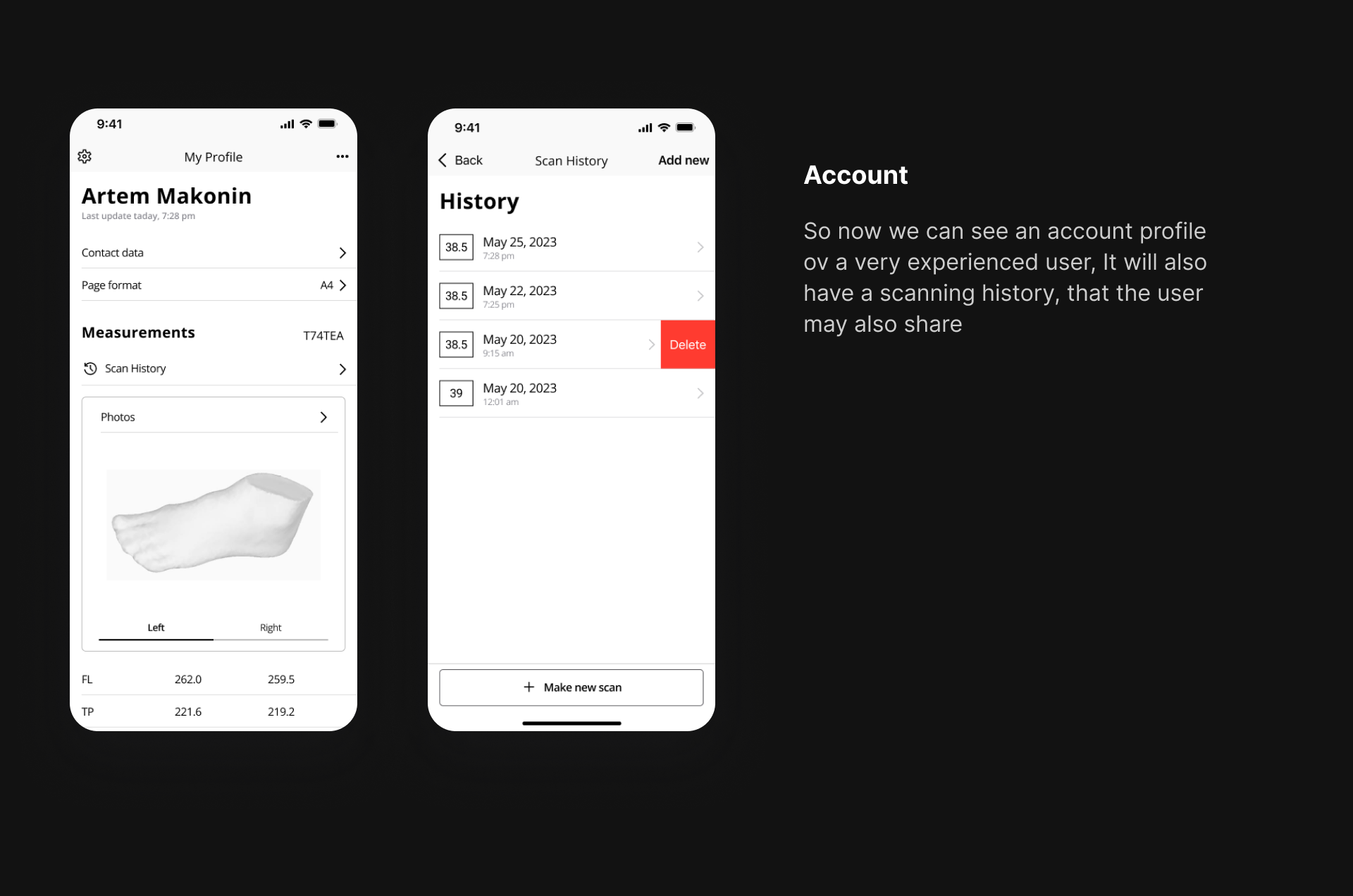 AI Fashion Feet measurements AI App (UI/UX) redesign — Изображение №8 — Интерфейсы на Dprofile