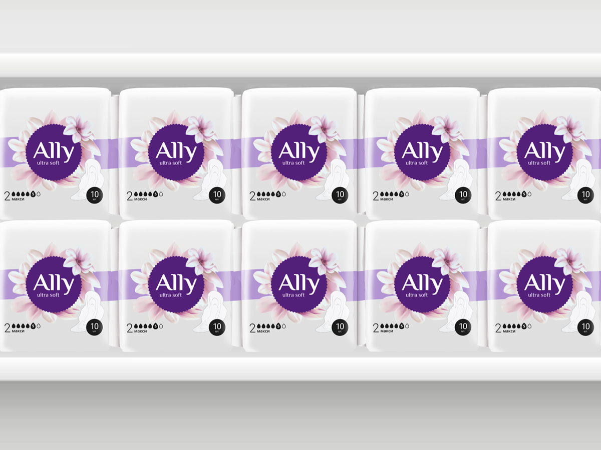 Ally - Женские прокладки | Branding & Packaging — Изображение №8 — Интерфейсы, Брендинг на Dprofile