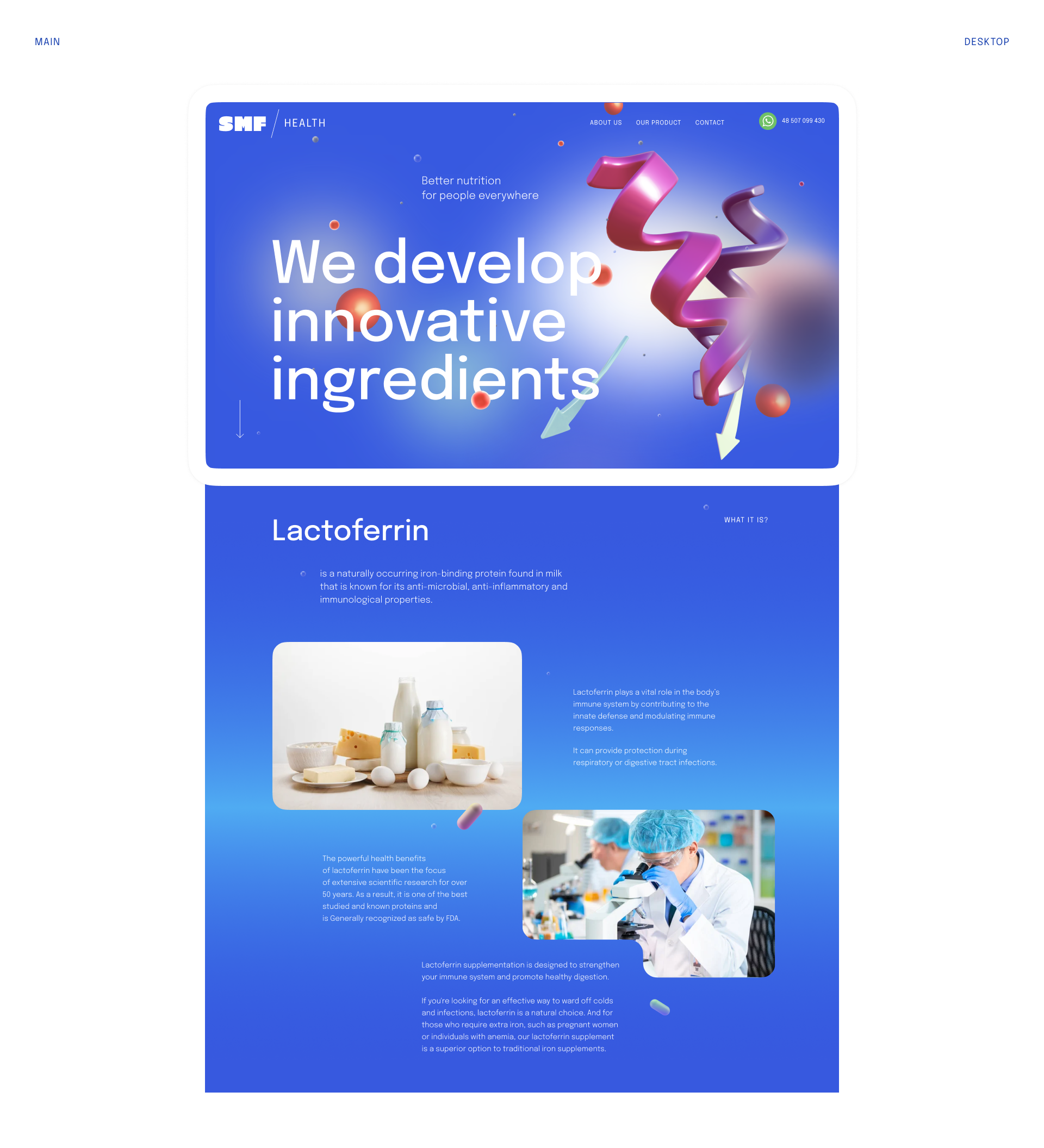 SMF Health | Landing page — Изображение №2 — Интерфейсы, Иллюстрация на Dprofile