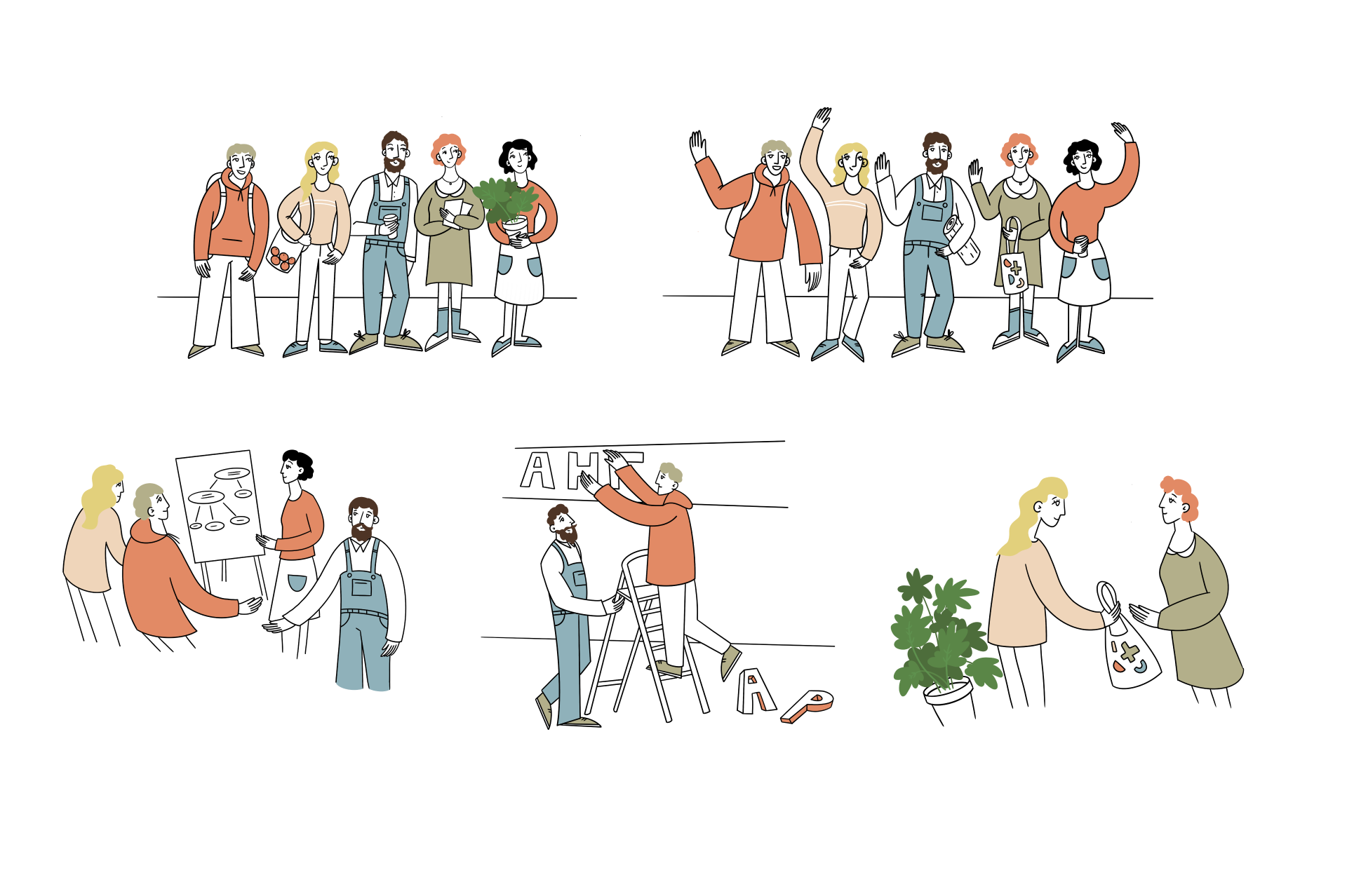 Общественные мастерские «Ангар» — Изображение №6 — Брендинг, Иллюстрация на Dprofile