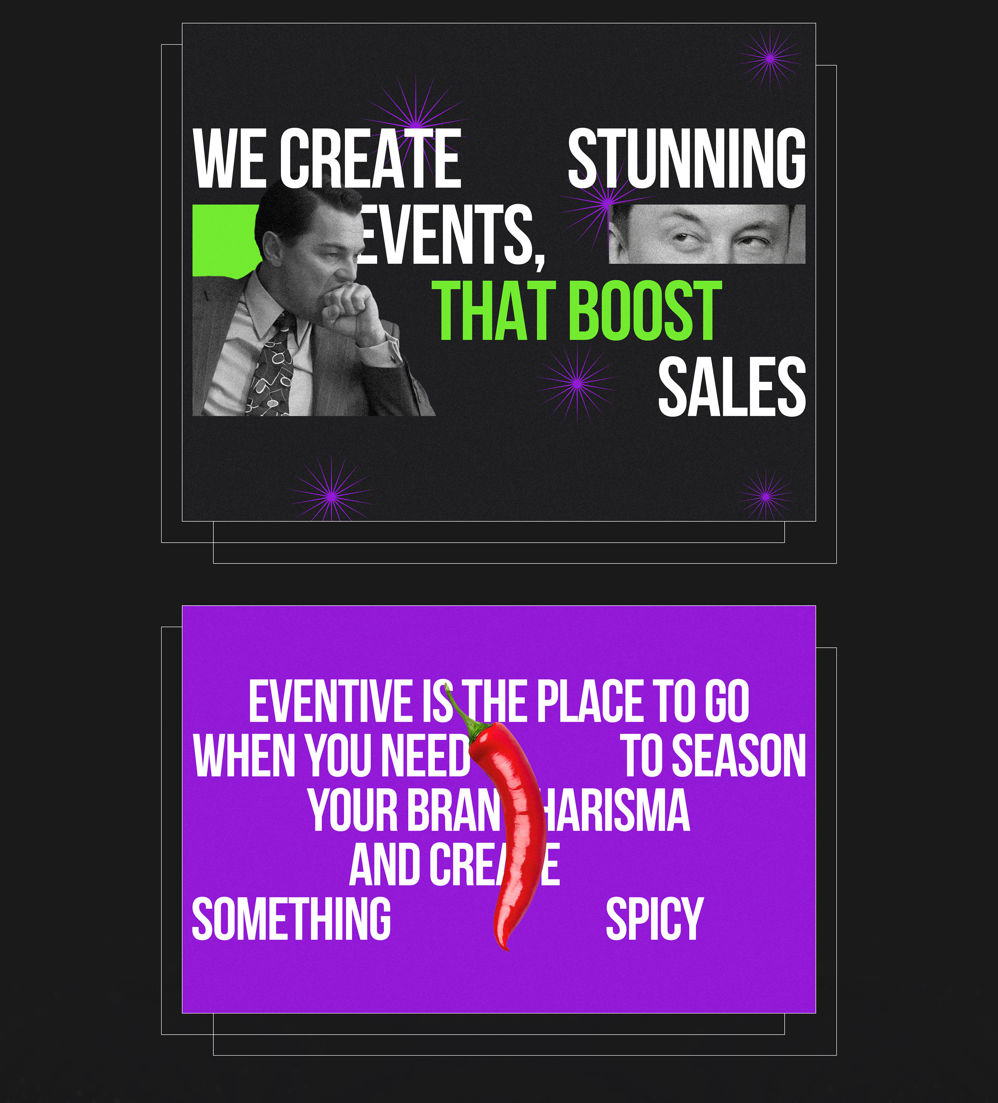 Лендинг  для Eventive Agency — Изображение №6 — Интерфейсы, Графика на Dprofile