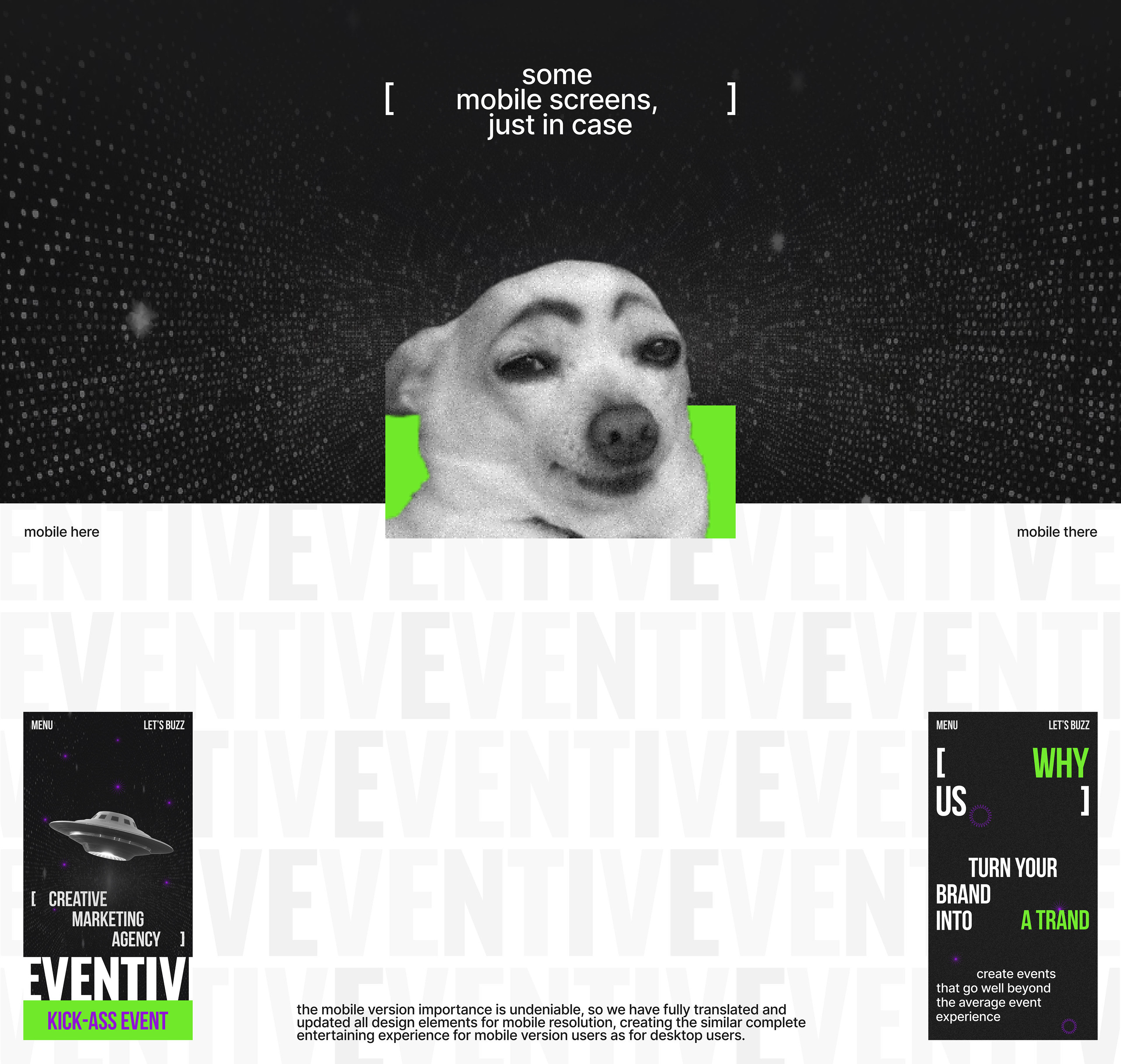 Лендинг  для Eventive Agency — Изображение №7 — Интерфейсы, Графика на Dprofile