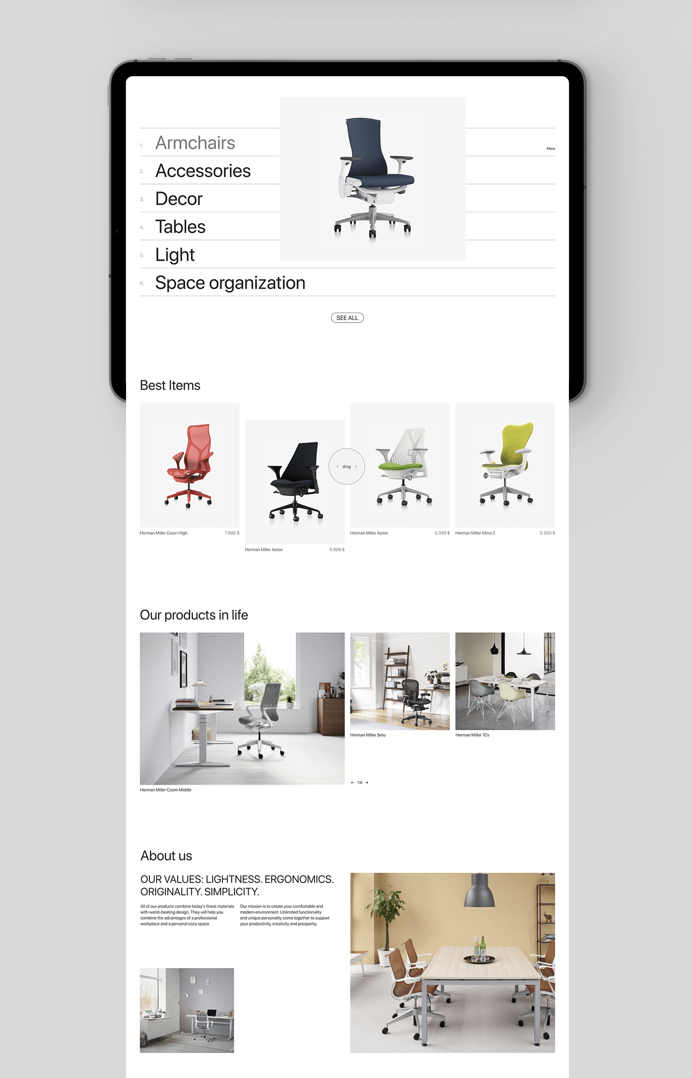 Contract Interiors Shop | E-commerce Redesign — Изображение №2 — Интерфейсы на Dprofile