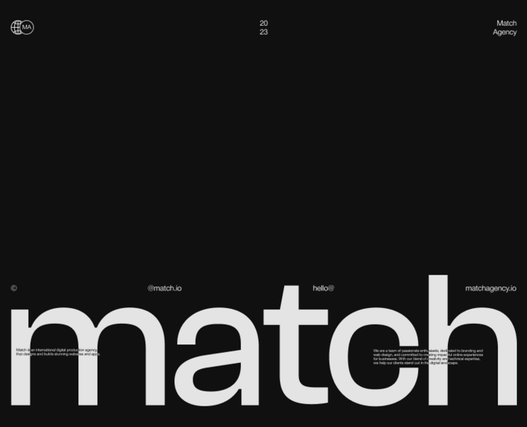 Match: Brand identity and Website — Интерфейсы, Брендинг на Dprofile