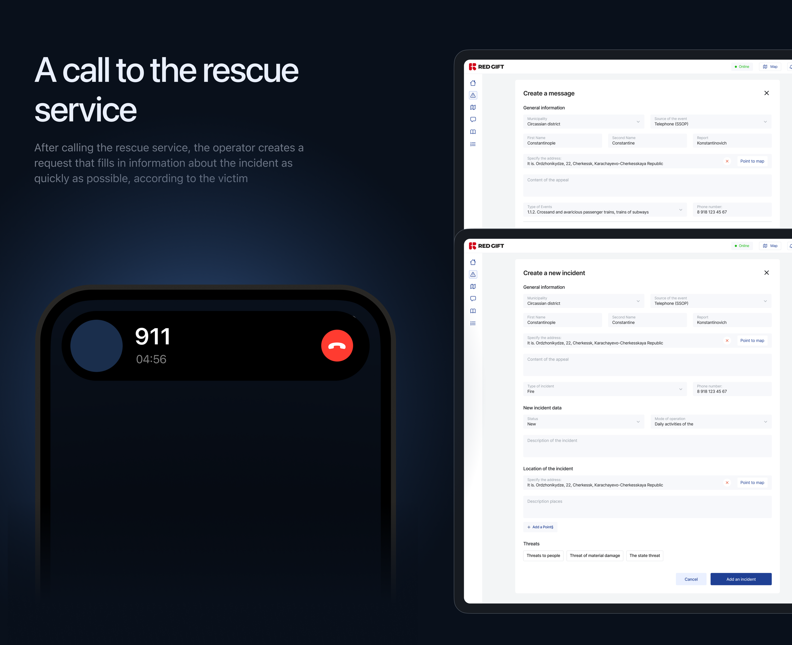 Emergency response system — Изображение №7 — Интерфейсы на Dprofile
