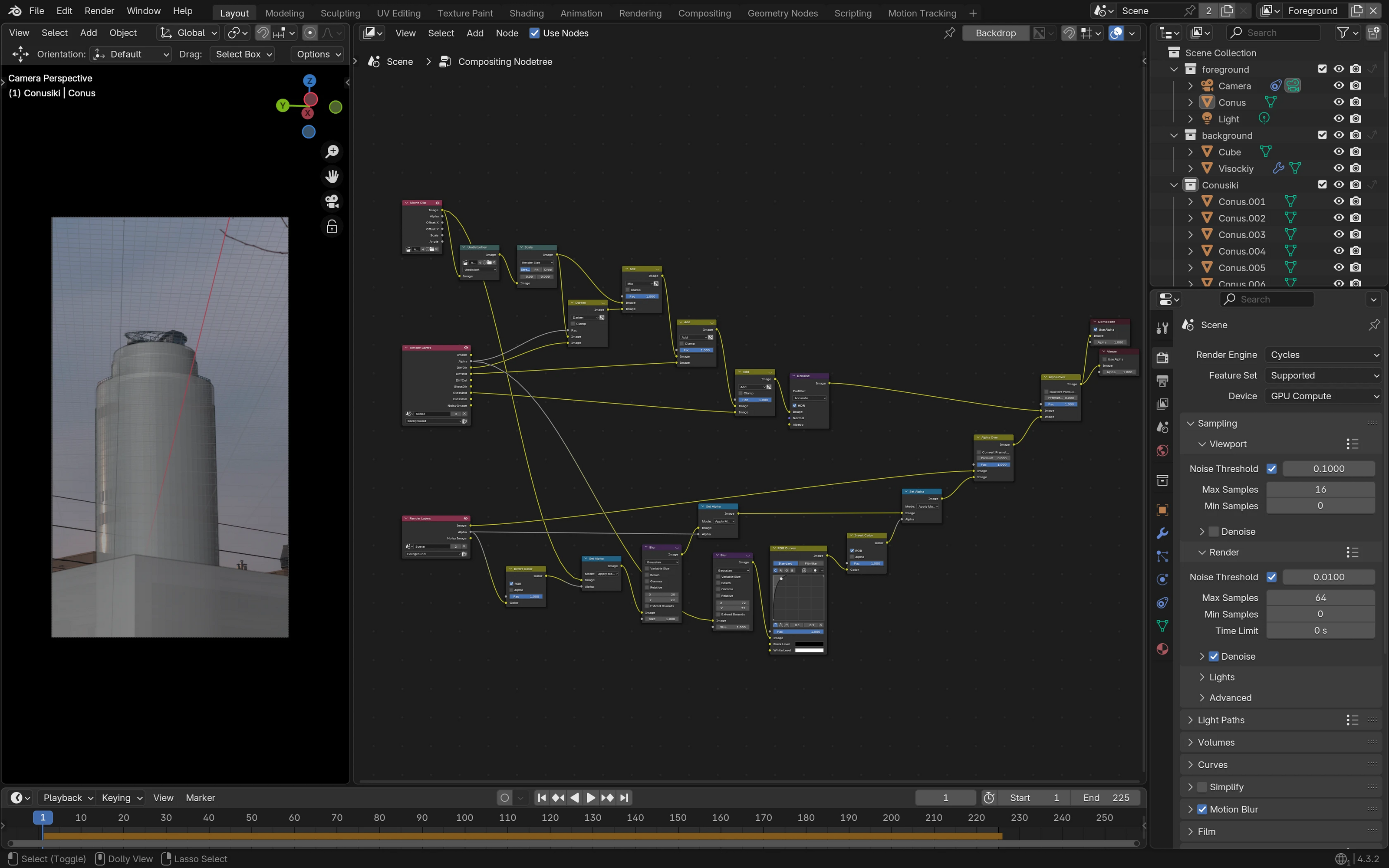 VFX clip. Traffic cone falls on a skyscraper — Изображение №1 — 3D, Анимация на Dprofile
