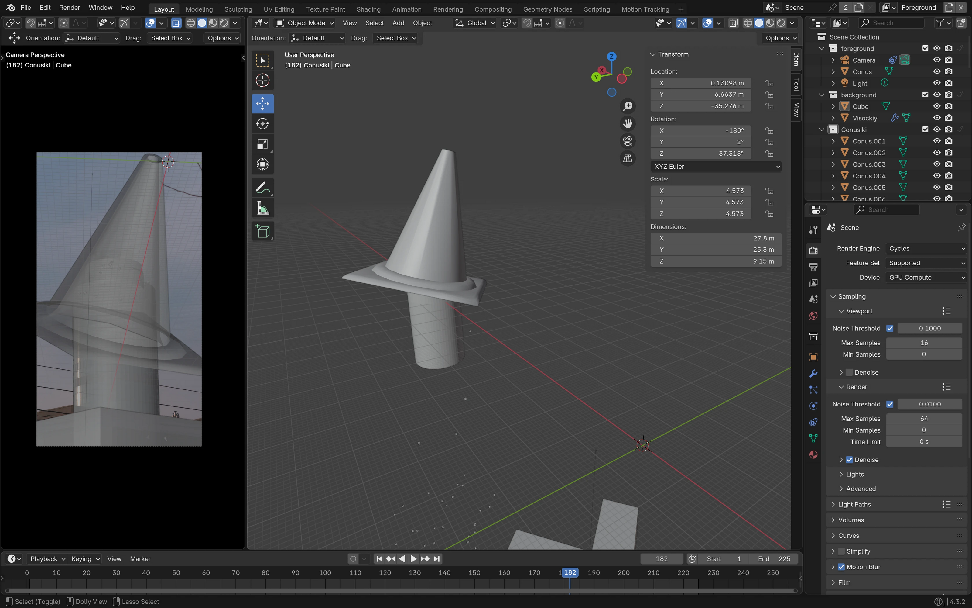 VFX clip. Traffic cone falls on a skyscraper — Изображение №2 — 3D, Анимация на Dprofile