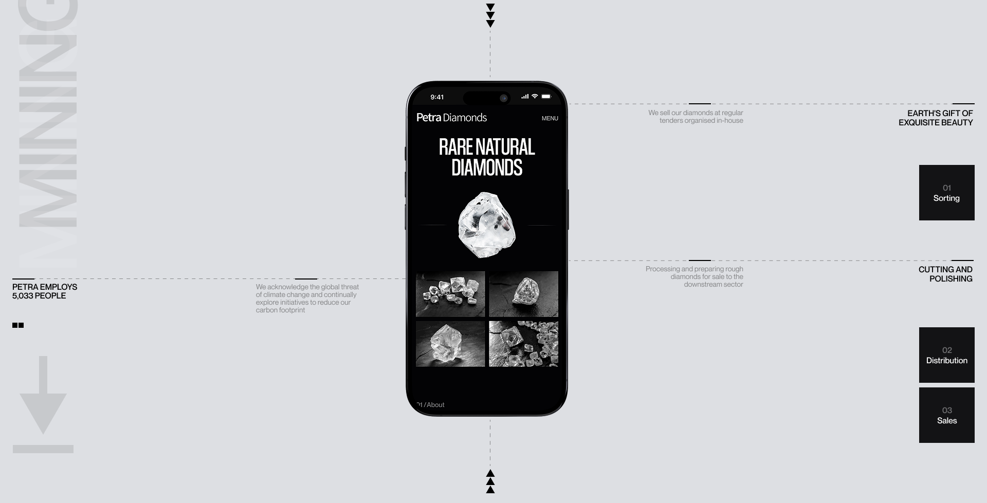 Petra Diamonds/Corporate website — Изображение №11 — Интерфейсы на Dprofile