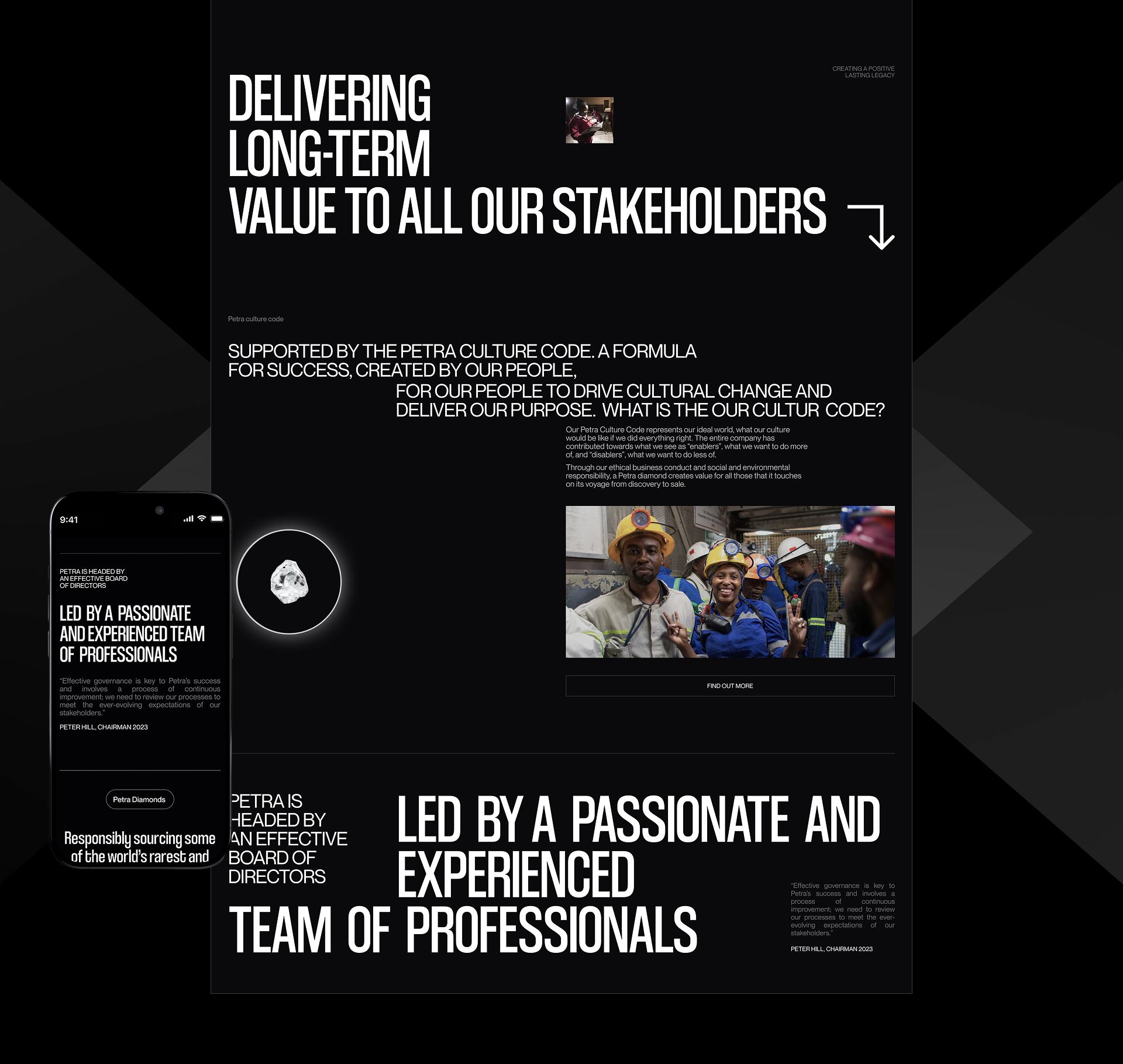 Petra Diamonds/Corporate website — Изображение №18 — Интерфейсы на Dprofile