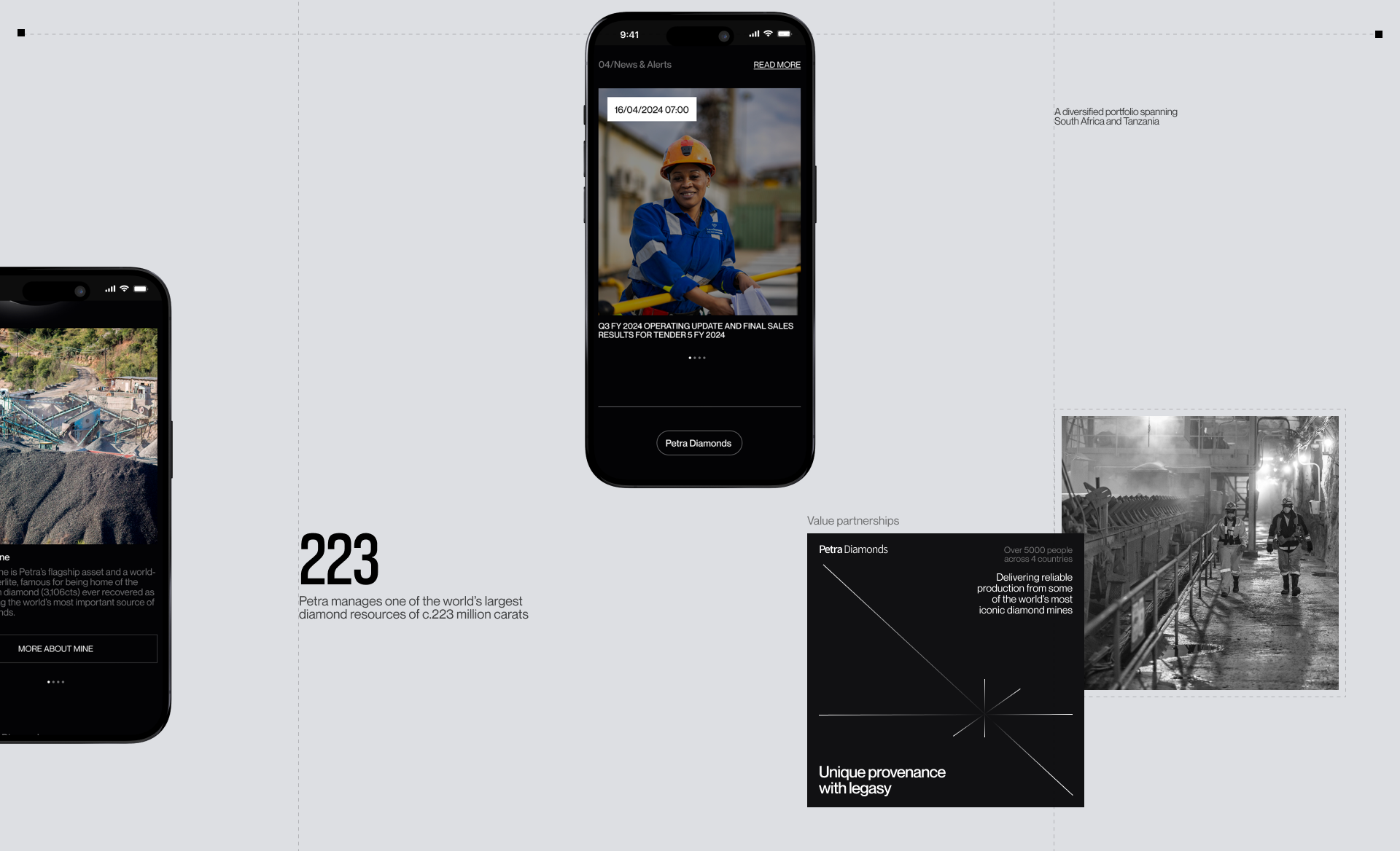 Petra Diamonds/Corporate website — Изображение №8 — Интерфейсы на Dprofile