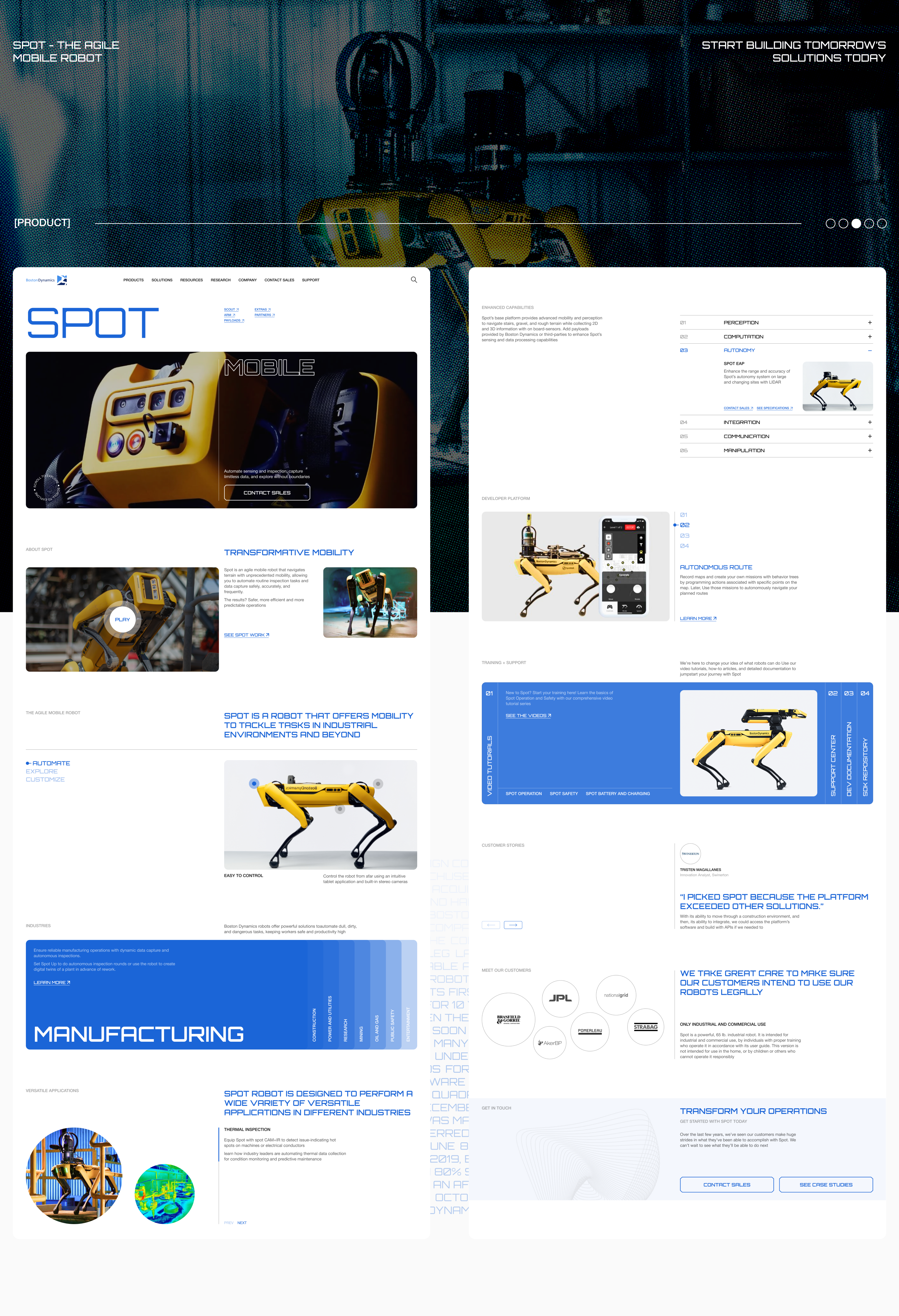 Boston Dynamics - Корпоративный сайт — Изображение №4 — Интерфейсы, Графика на Dprofile