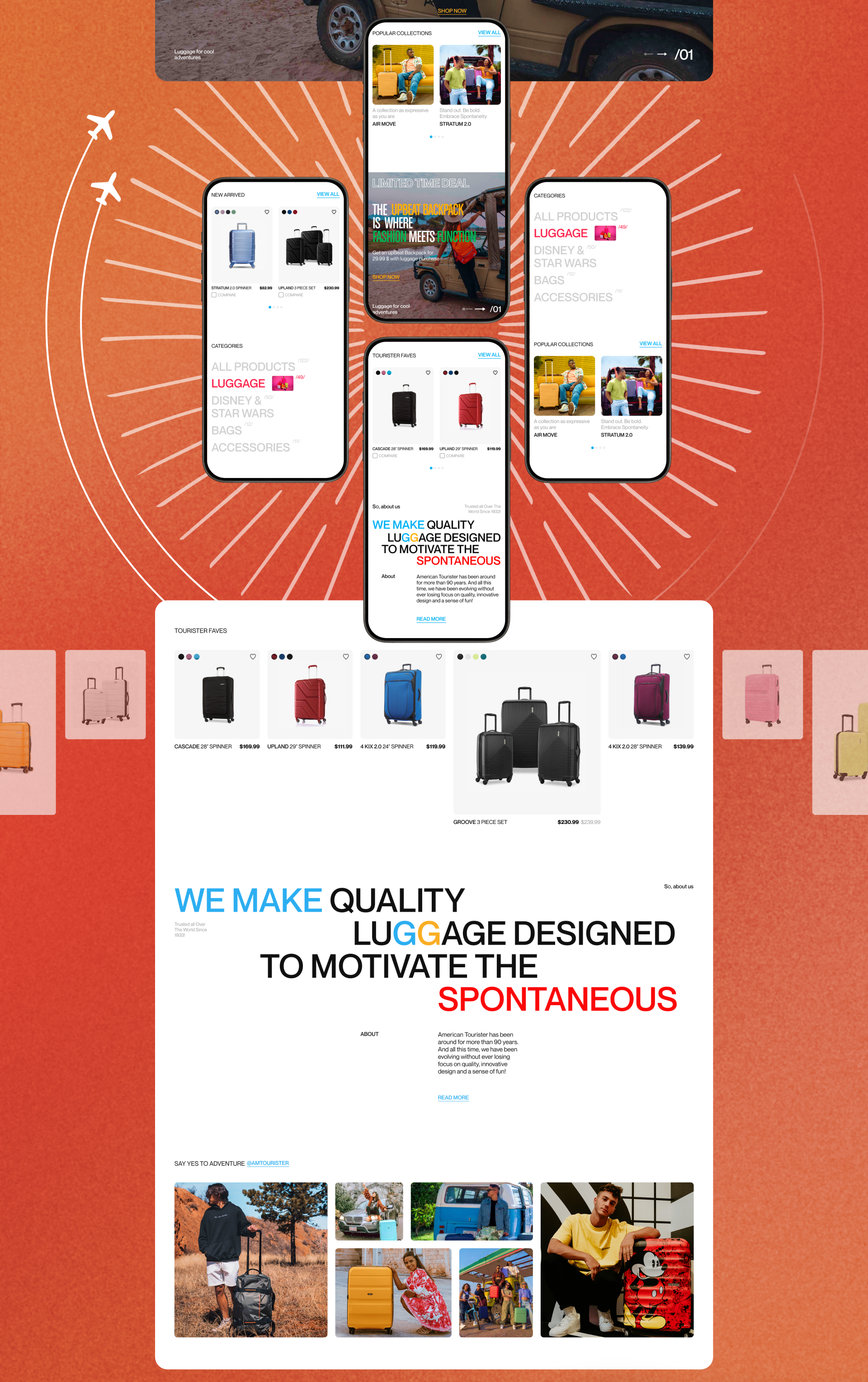 American Tourister / E- Commerce — Изображение №3 — Интерфейсы, Графика на Dprofile