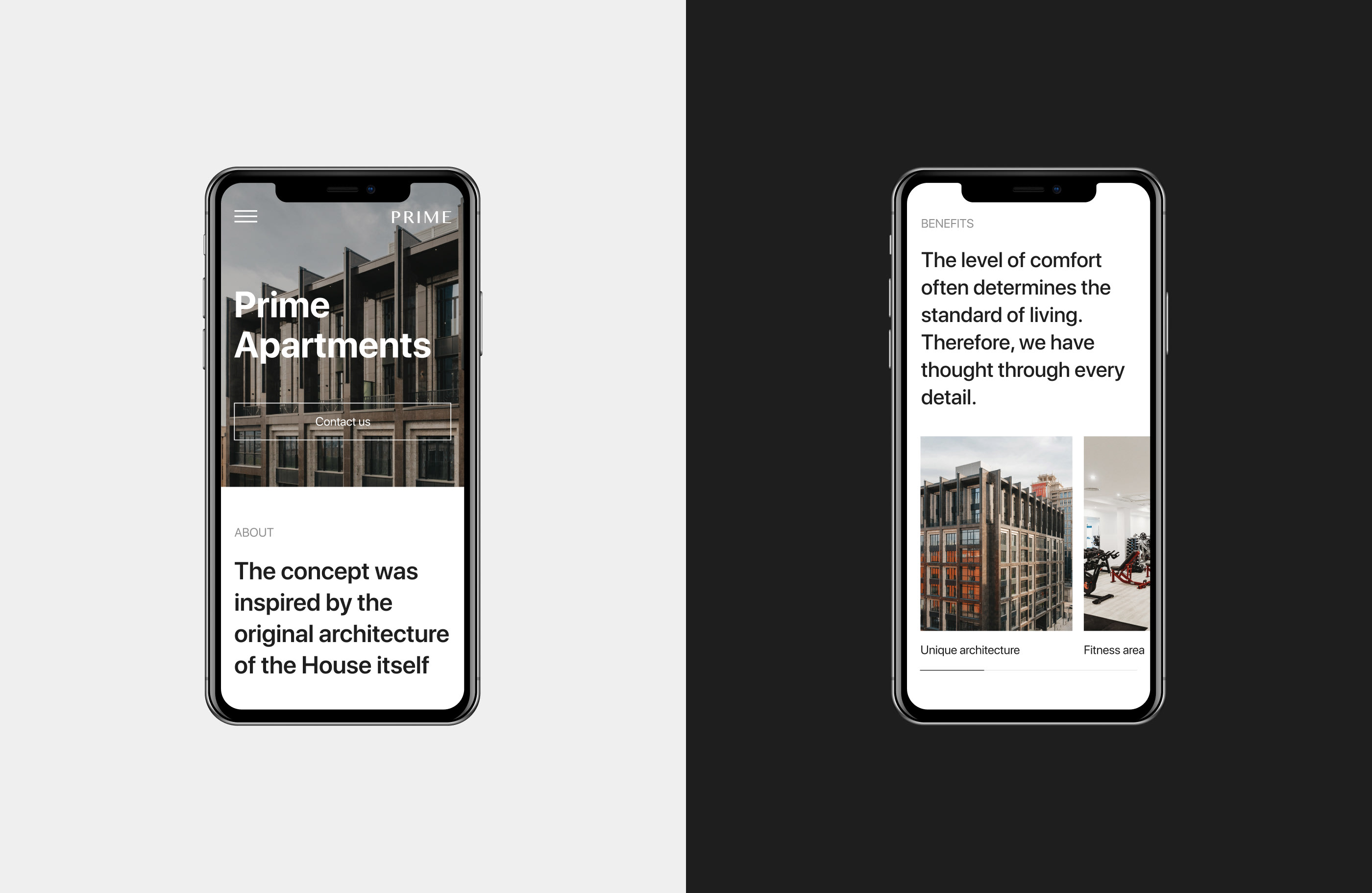 Prime Apartments - Premium real estate — Изображение №7 — Интерфейсы, Анимация на Dprofile