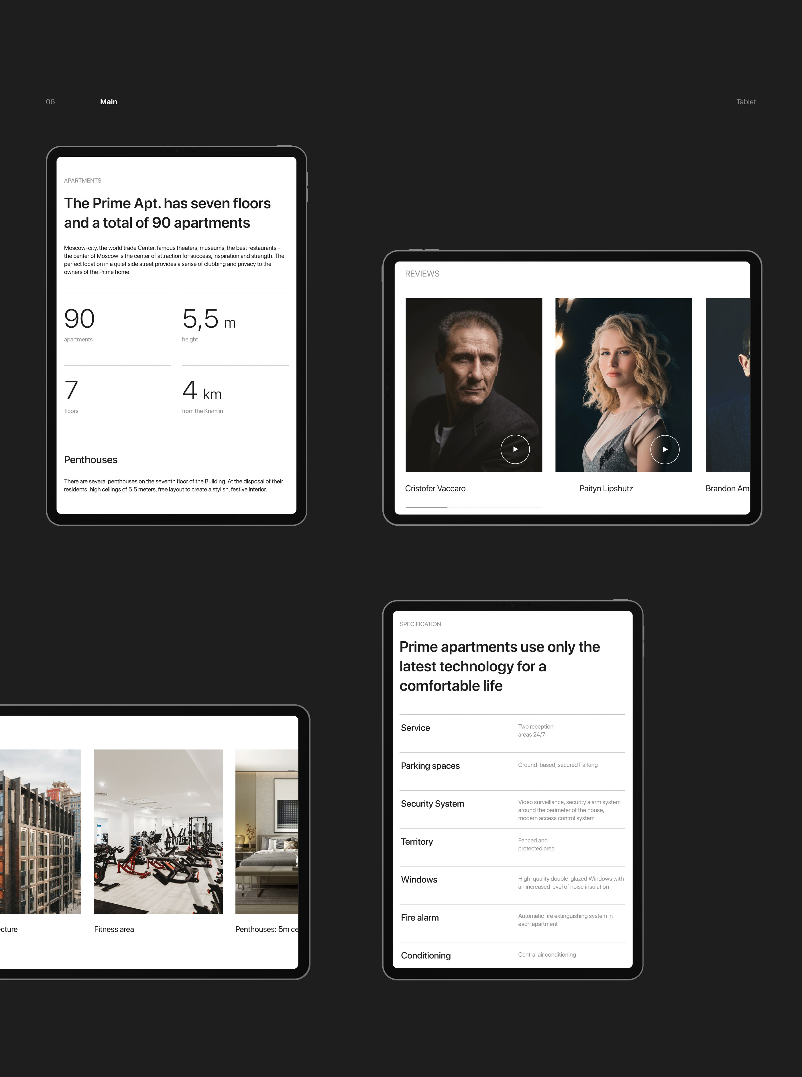 Prime Apartments - Premium real estate — Изображение №8 — Интерфейсы, Анимация на Dprofile