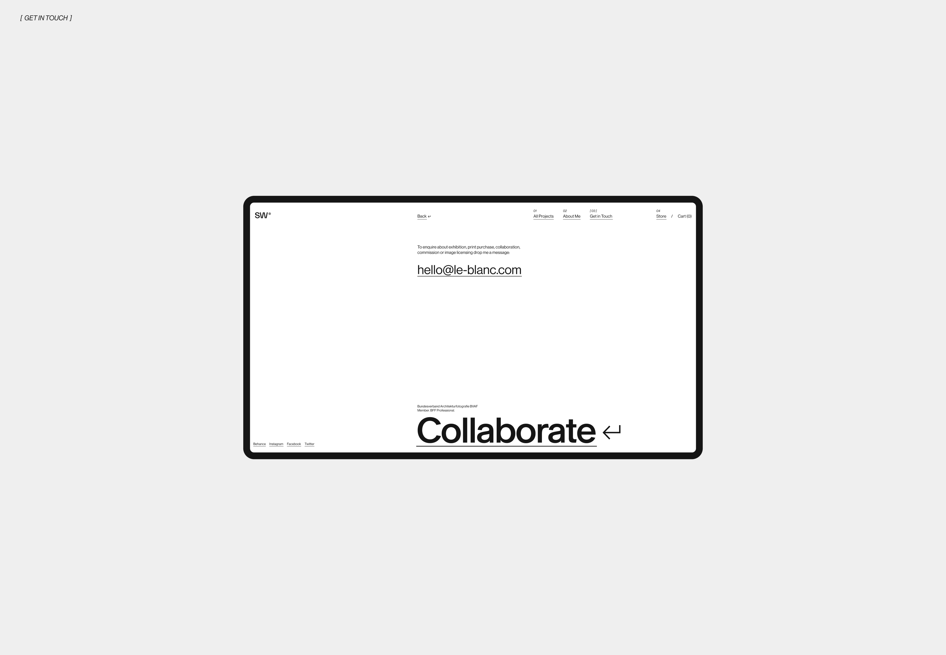 Sebastian Weiss — Folio Website & Identity — Изображение №20 — Интерфейсы, Брендинг на Dprofile